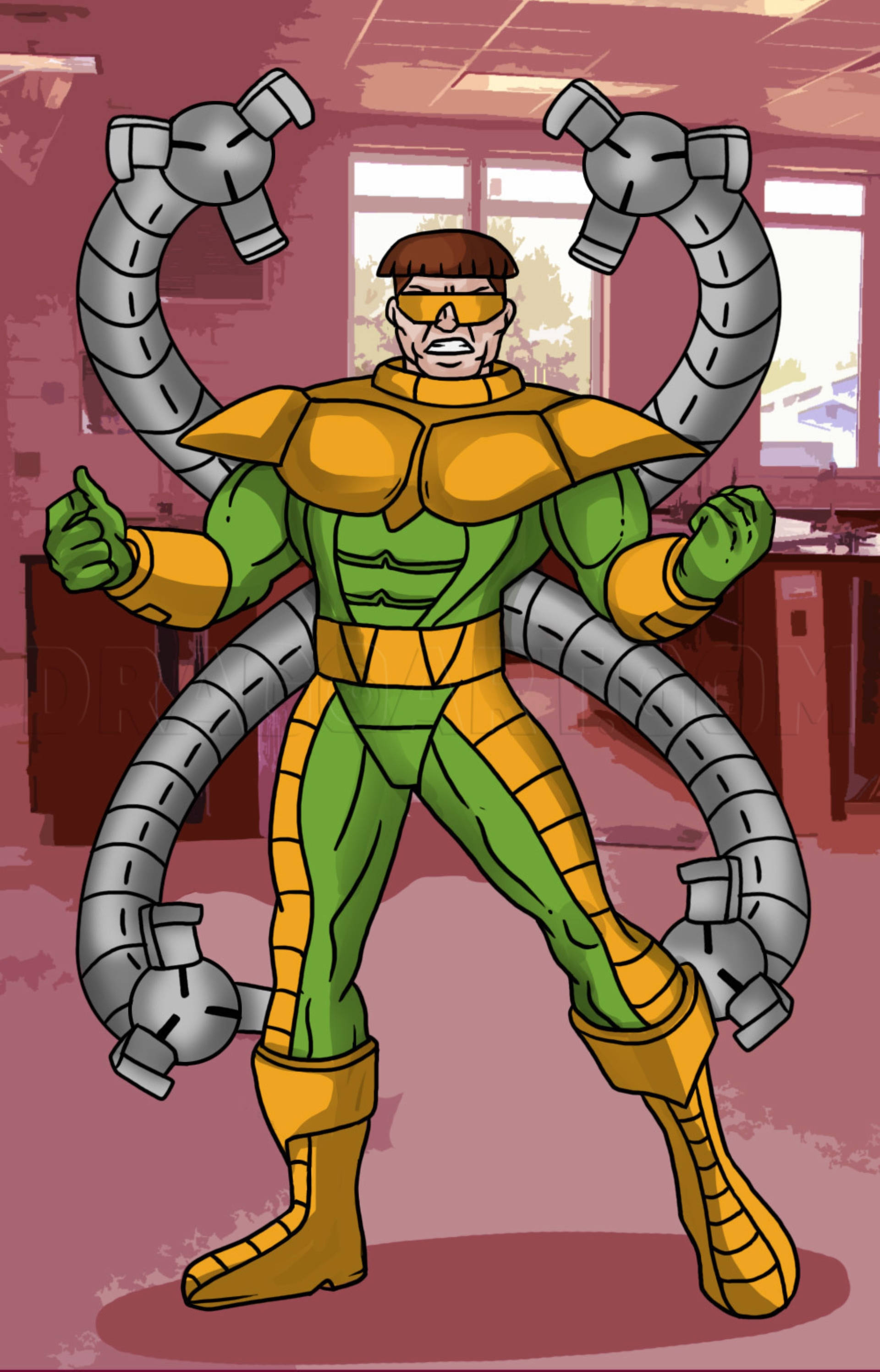 Doctor Octopus Cartoon Art Hình nền