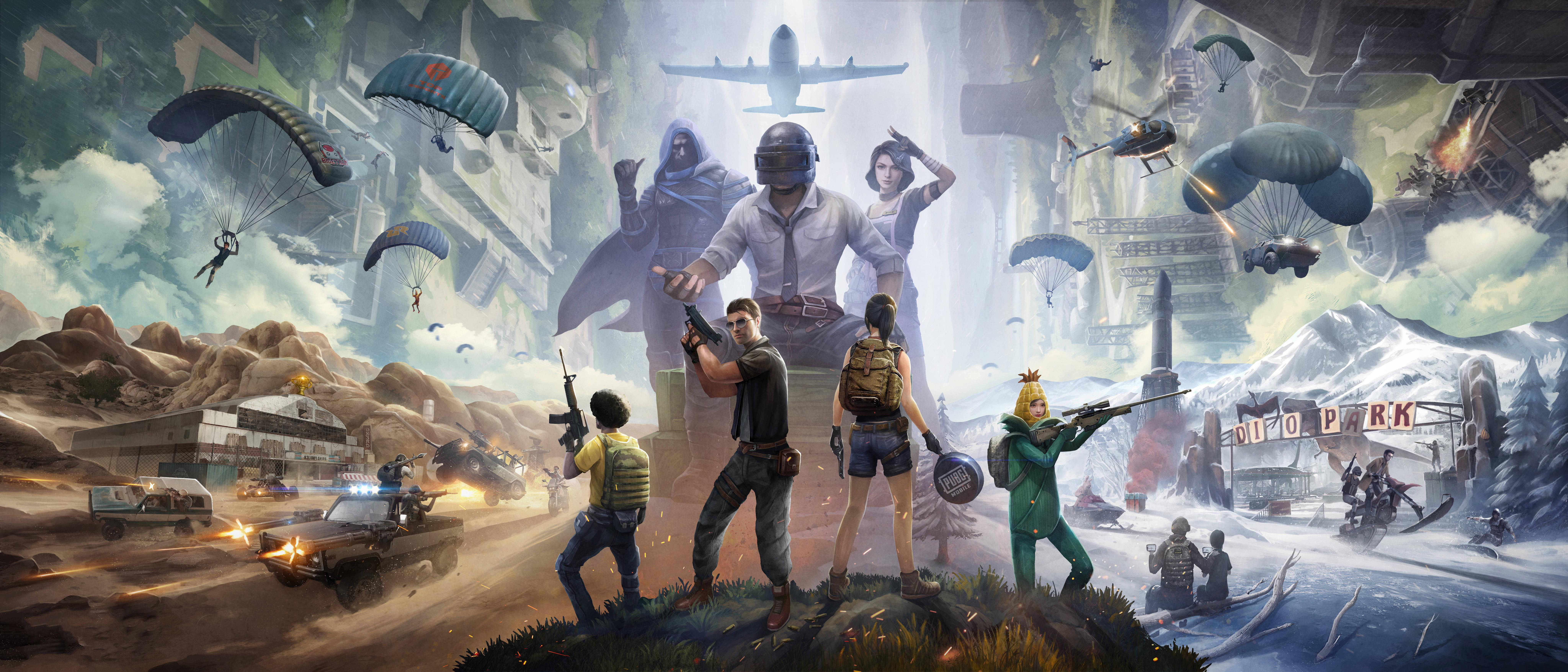 Đội PUBG 8K Chơi Game Hình nền