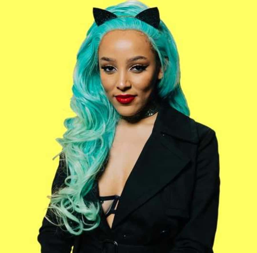 Doja Cat tỏa sáng rực rỡ trong bức ảnh đầy màu sắc này. Hình nền