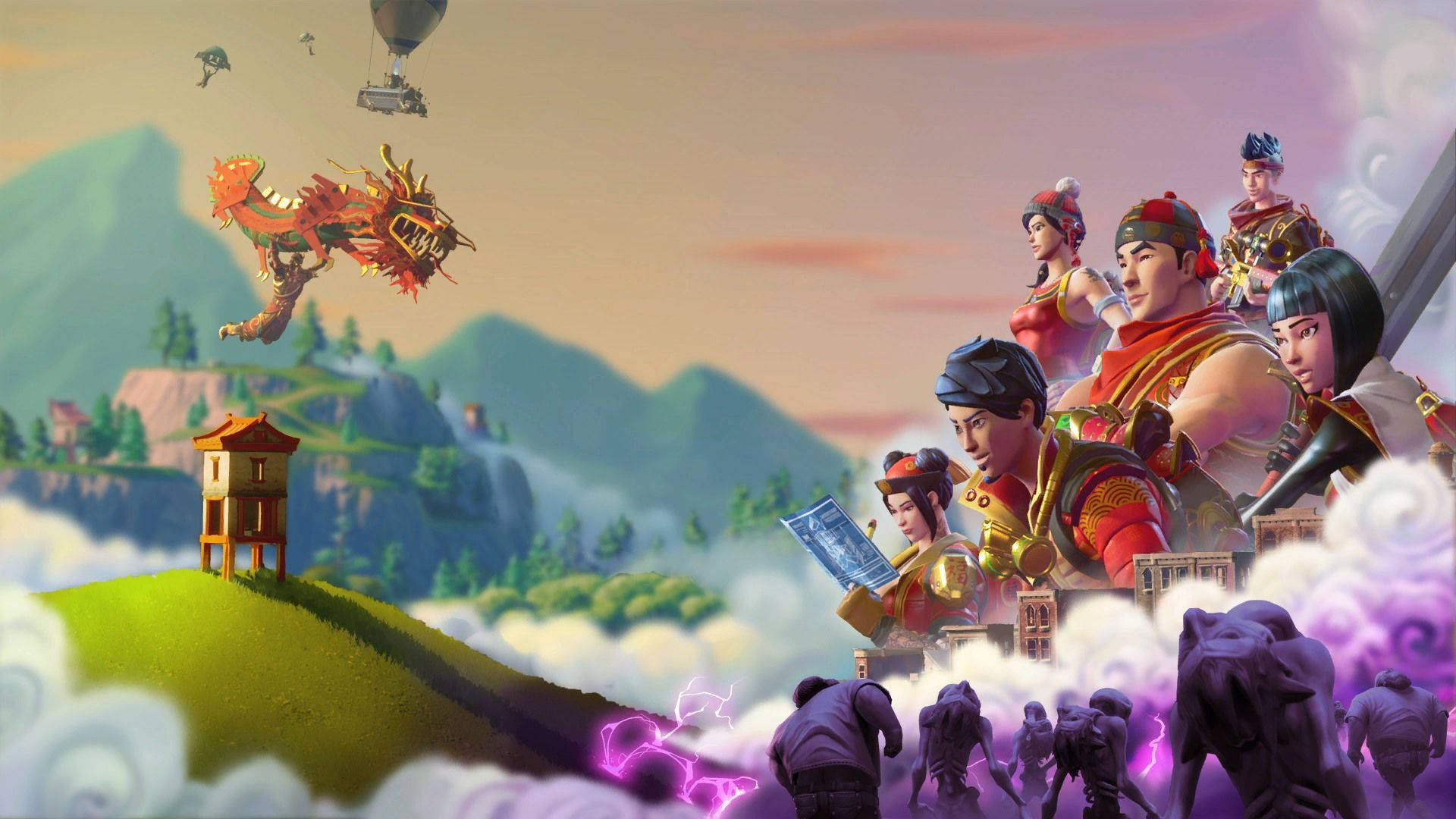 Poster Fortnite chủ đề Tết Nguyên Đán HD.
