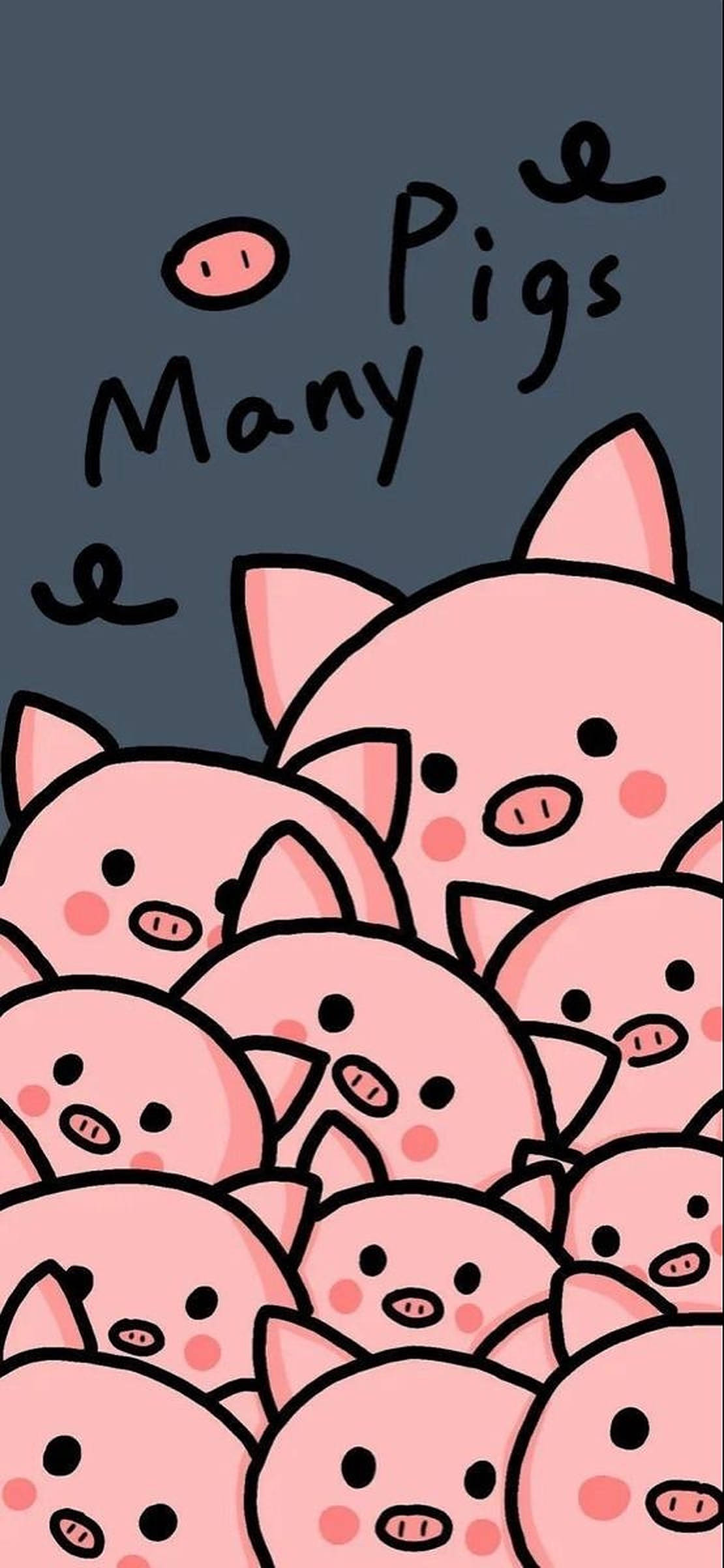 Doodle Heo Con Dễ Thương Hình nền