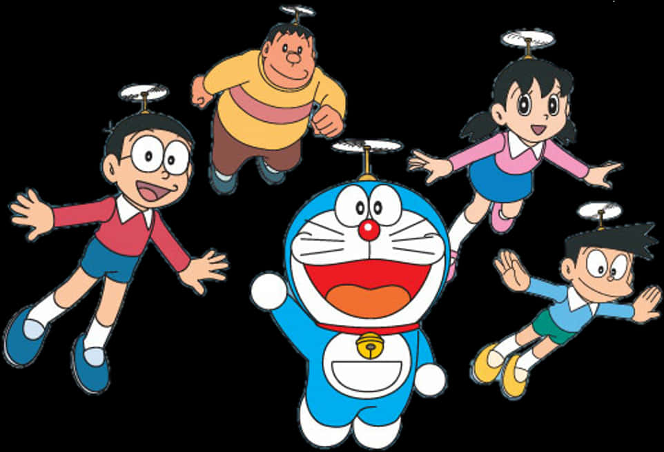 Doraemon và những người bạn bay lượn Hình nền
