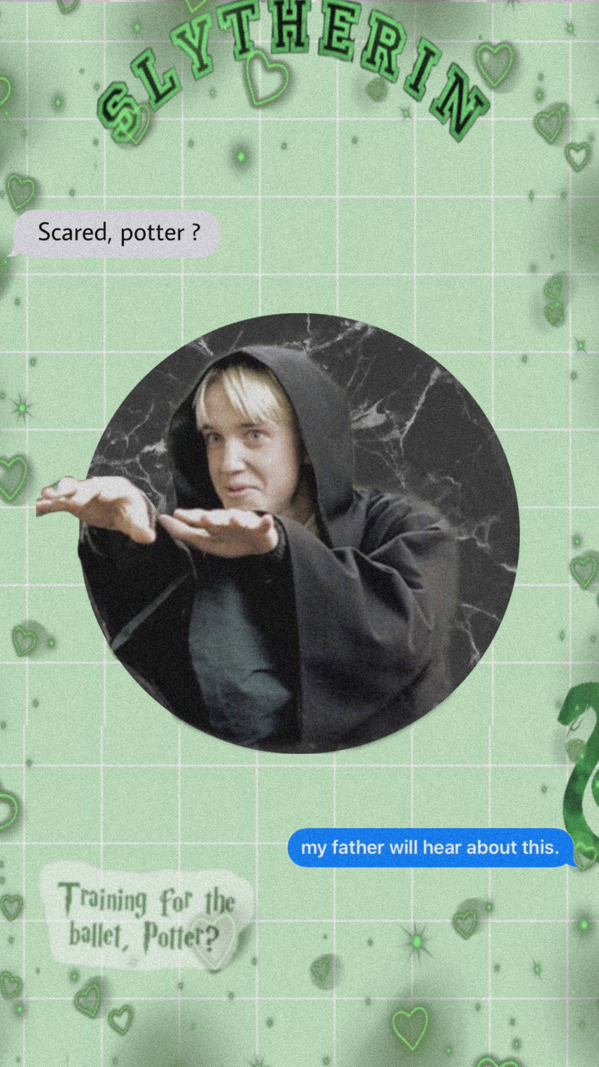 Draco Malfoy phong cách Gingham Hình nền