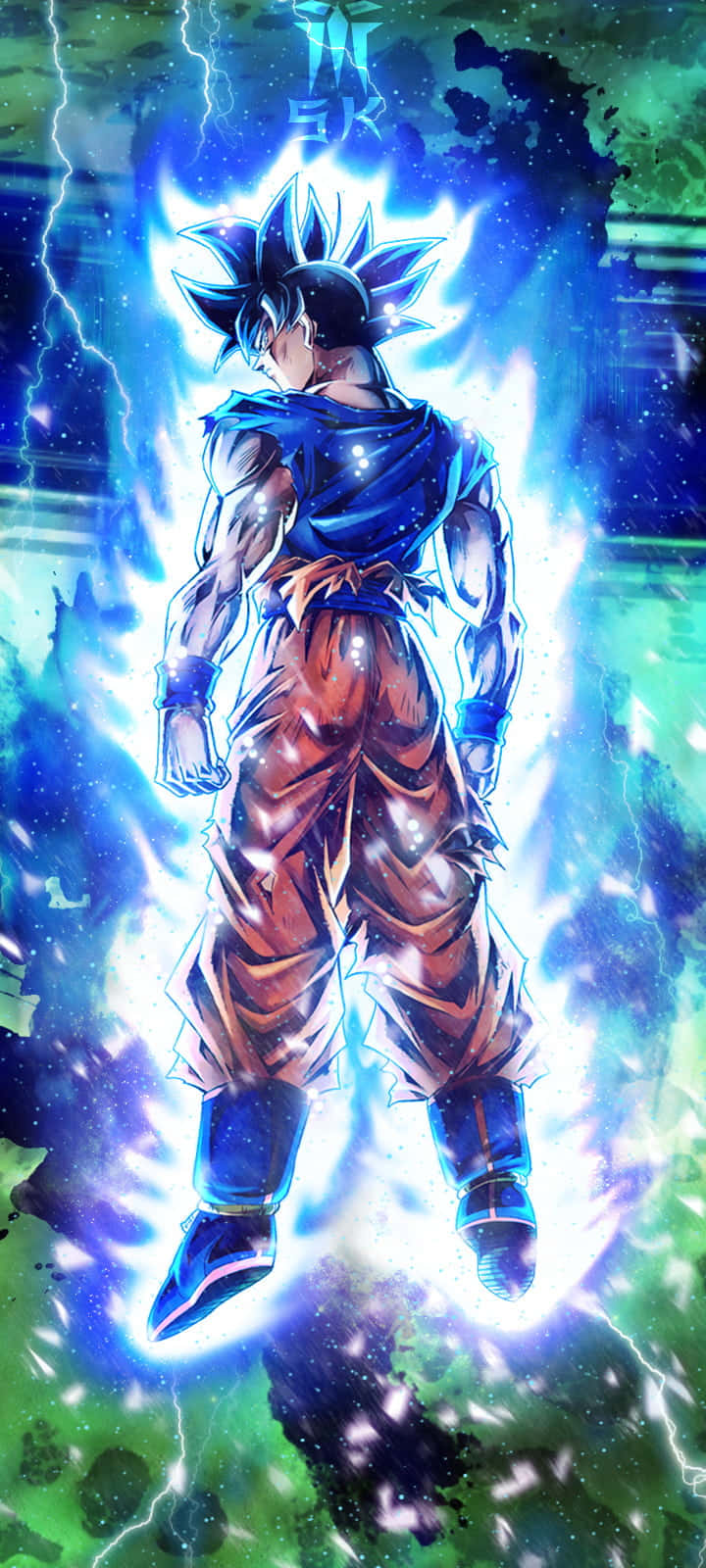 Dragon Ball Z Goku phát sáng xanh Hình nền