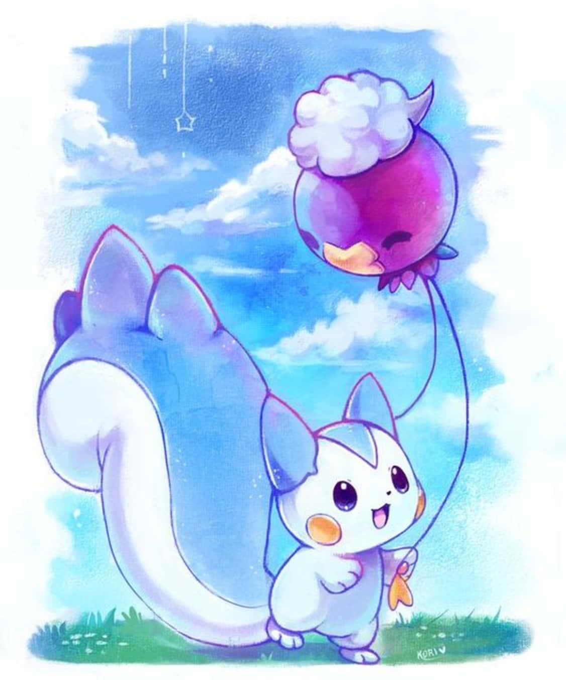 Drifblim và Pachirisu Hình nền