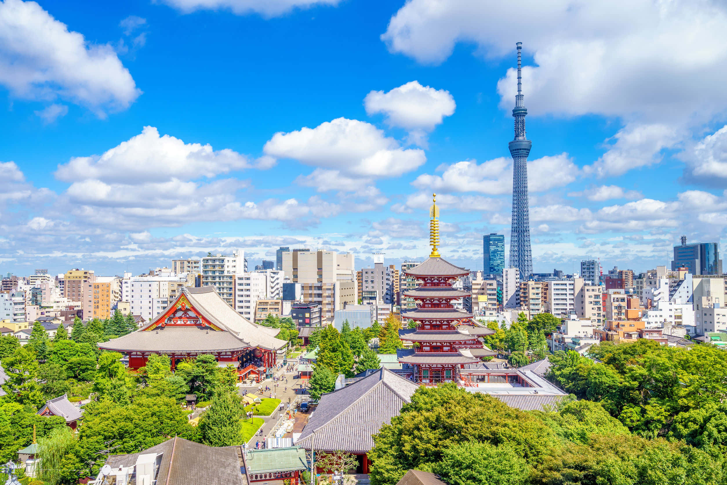 Đường chân trời Tokyo, thủ đô nhộn nhịp của Nhật Bản Hình nền