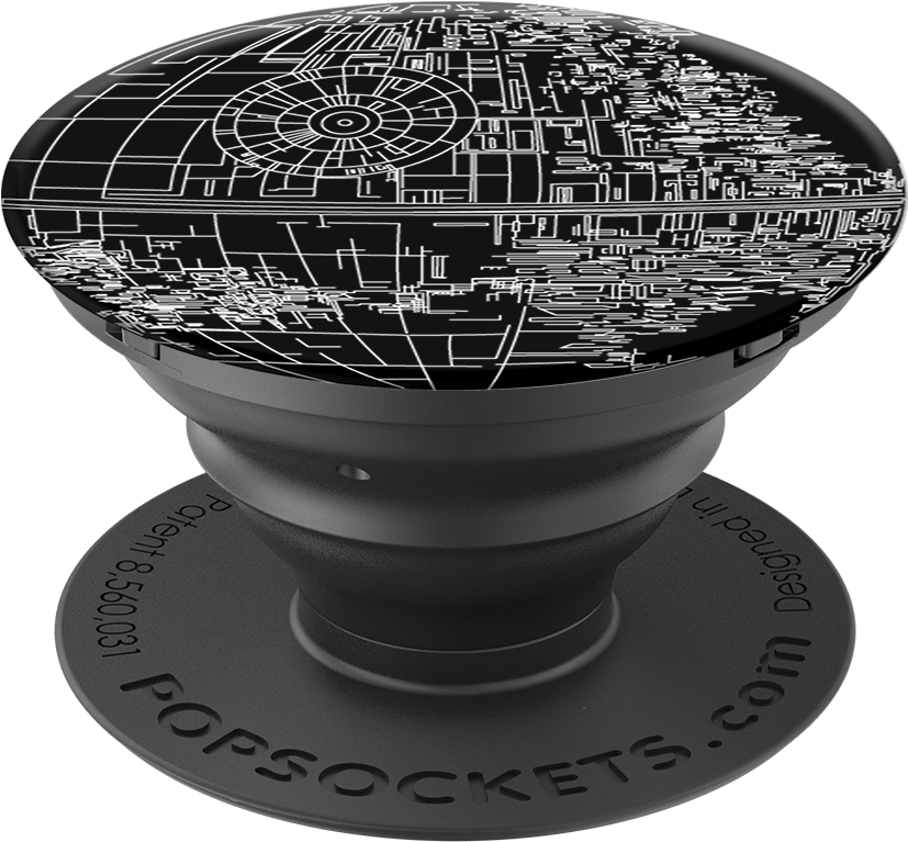 Đế cầm điện thoại Pop Socket màu đen với thiết kế đồ họa Hình nền