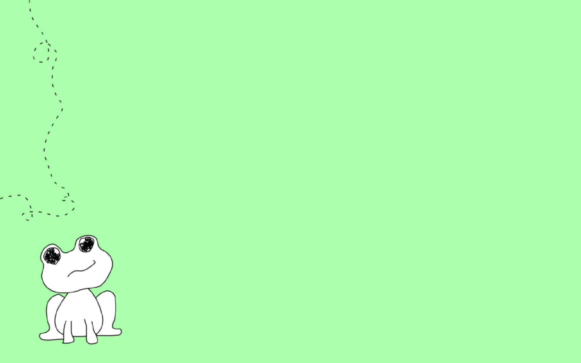 Ếch Kawaii Vẽ Trên Nền Xanh Hình nền