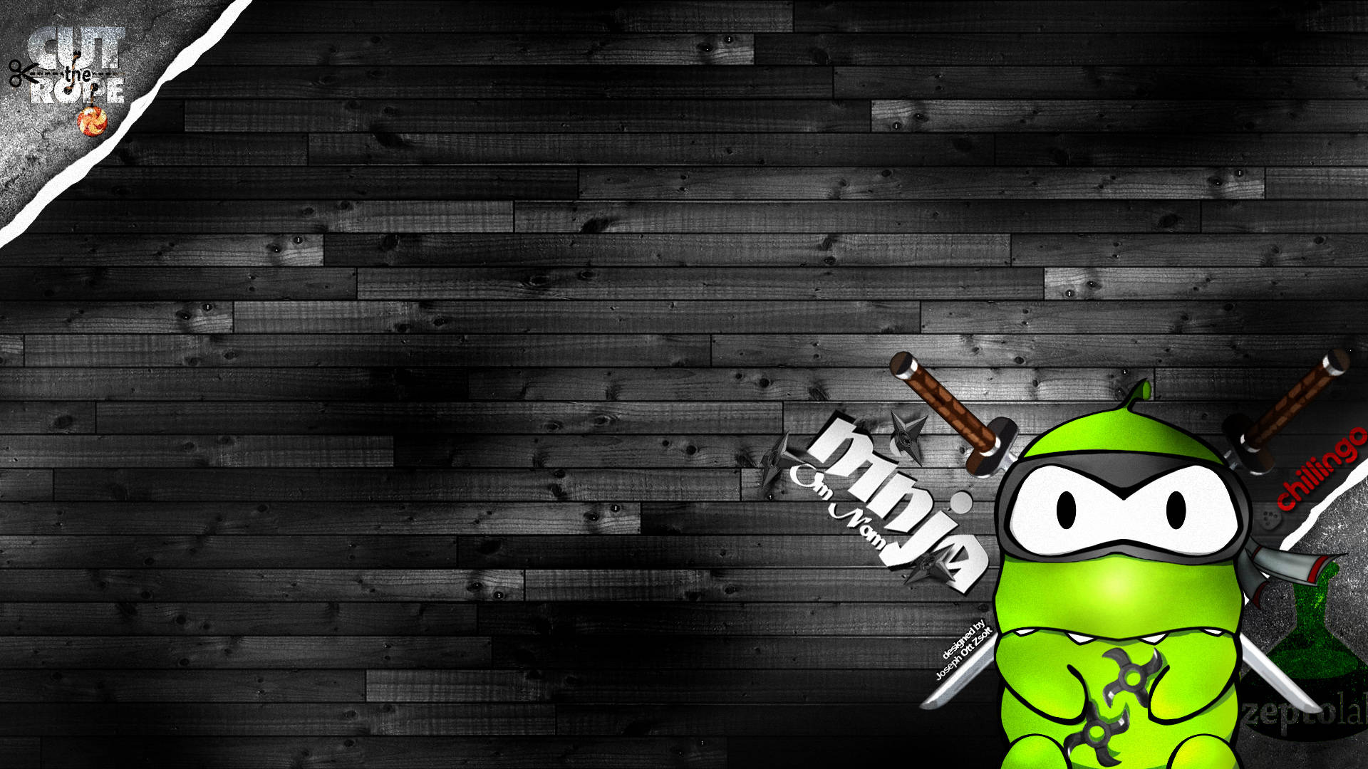 Ếch Ninja Dễ Thương Om Nom Hình nền