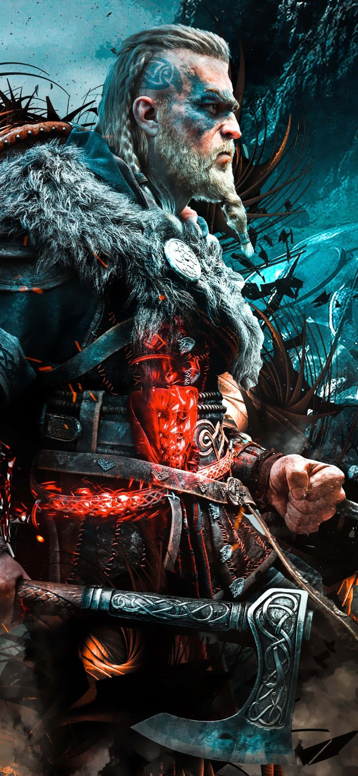 Hình nền Eivor Varinsdottir iPhone XS Max Assassin's Creed Valhalla Hình nền