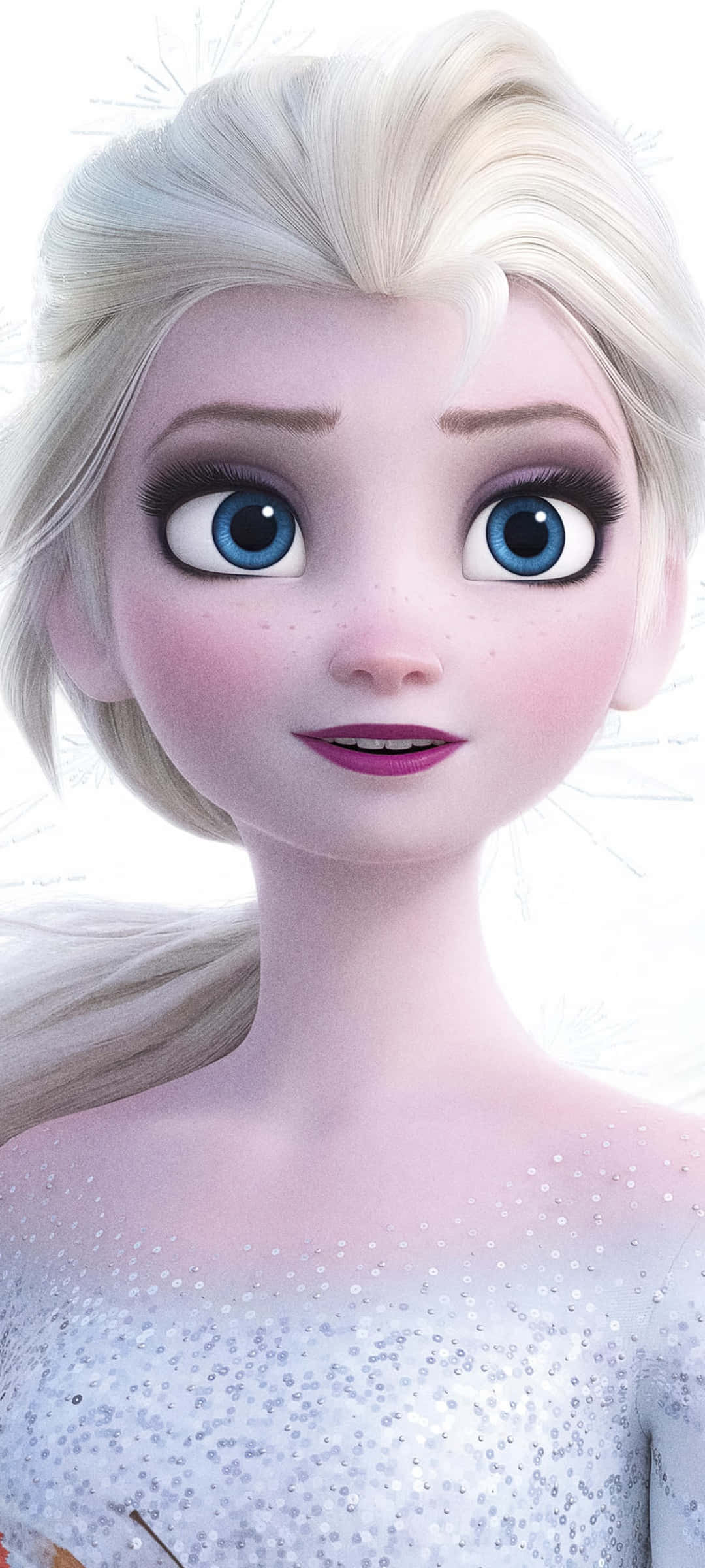 elsa trong phim Frozen mặc váy trắng và mắt xanh Hình nền