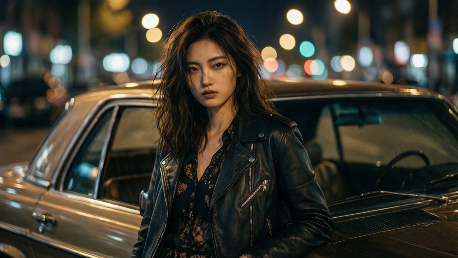Đêm Lái Xe Thẩm Mỹ Hình nền