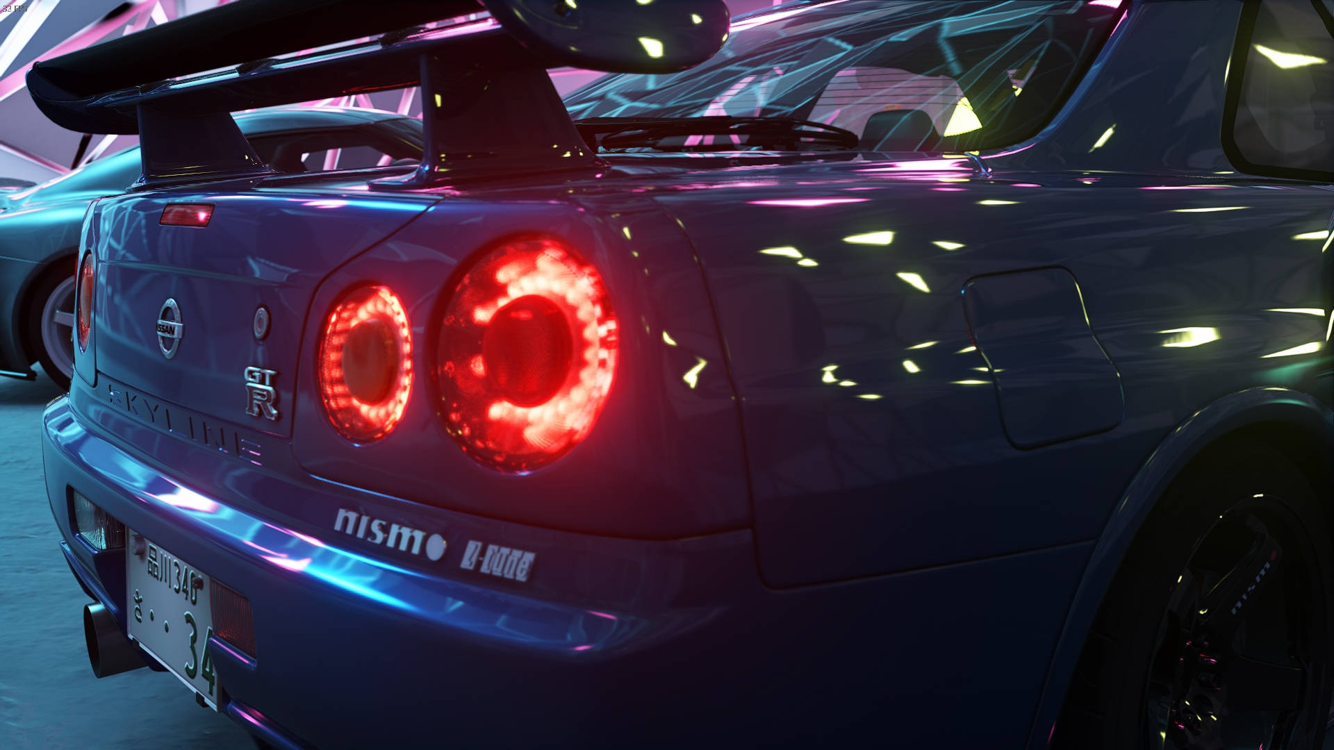 Đèn Hậu Đỏ Nissan Skyline GTR R34 Hình nền