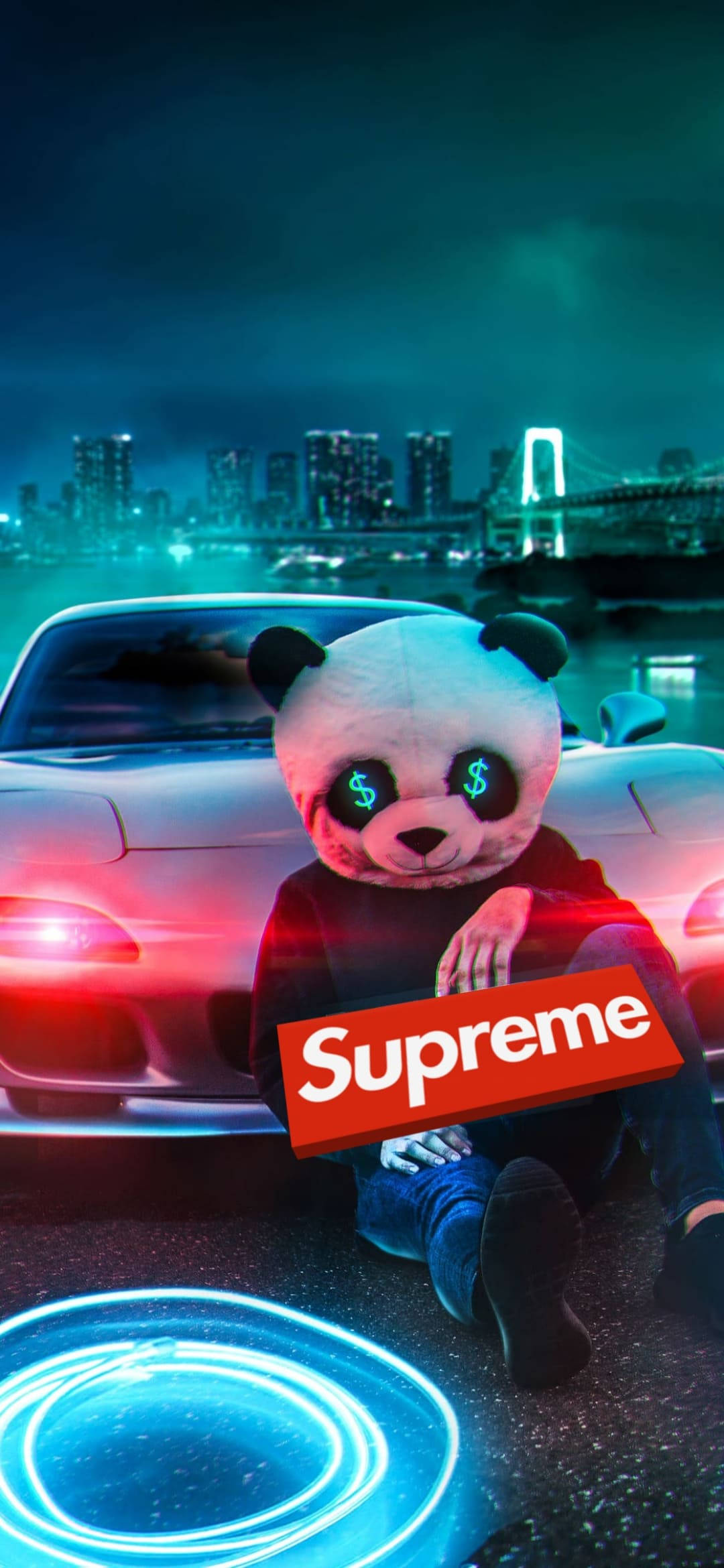 Epic Red Supreme With Panda Hình nền