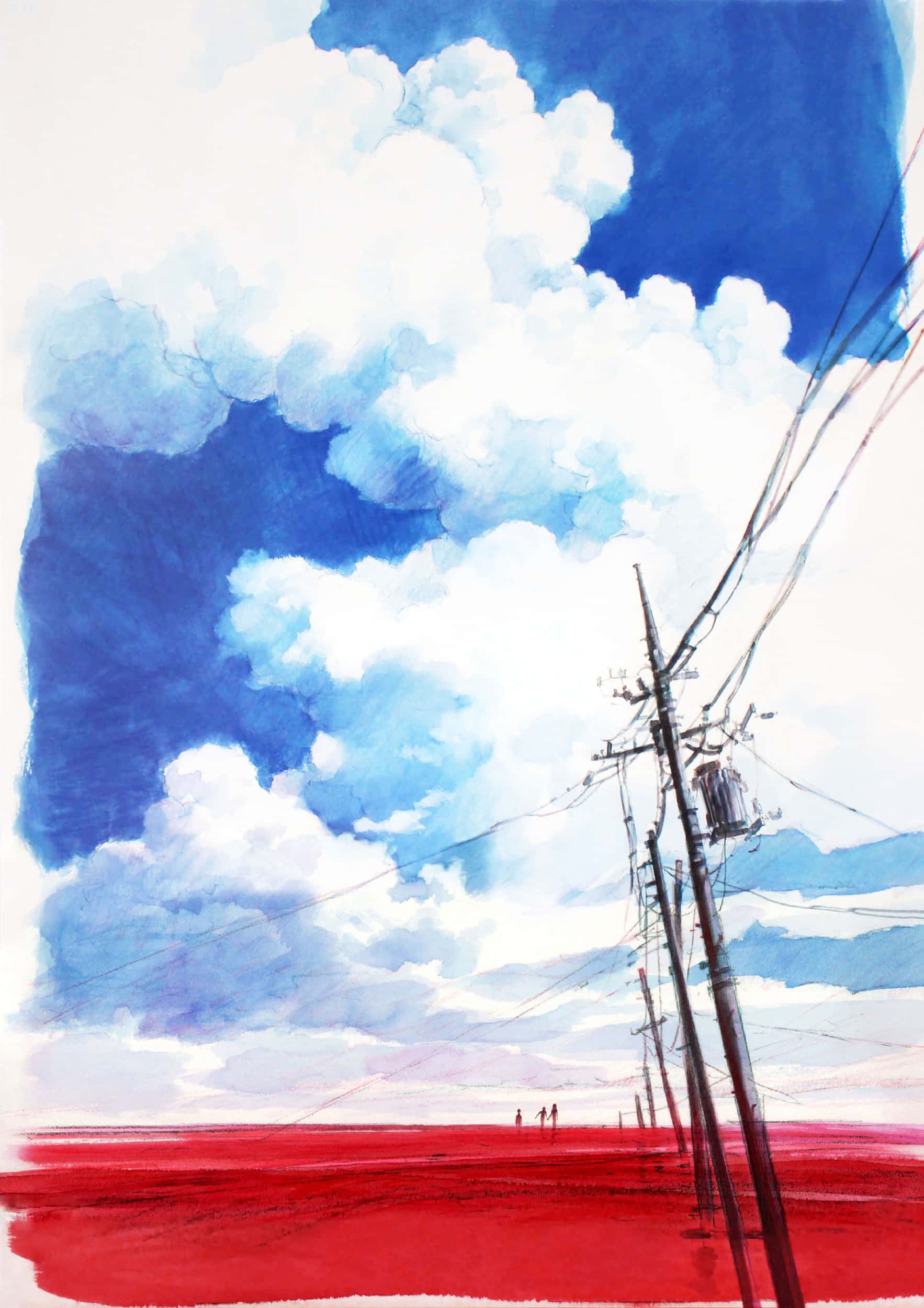 Evangelion 30 10 Trong Trận Lụt Đỏ Hình nền