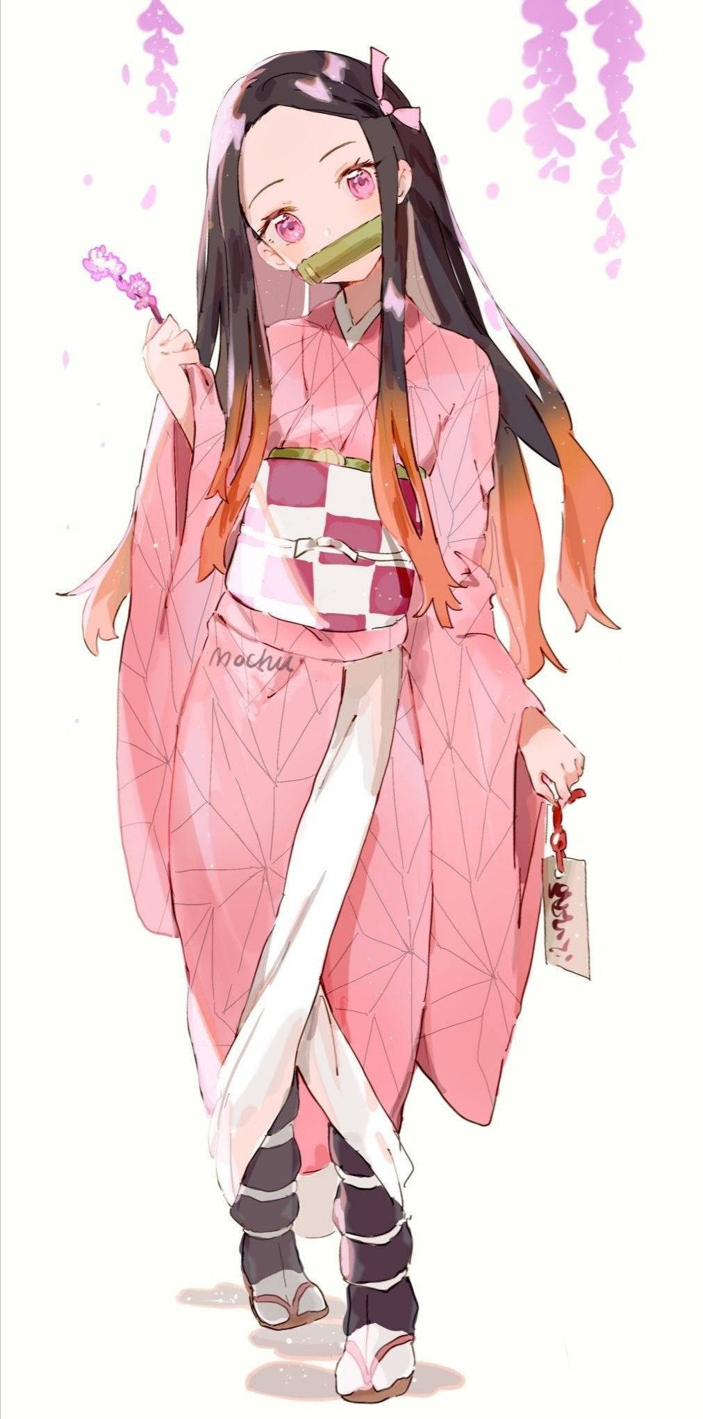 Fan Art Nezuko Thanh Gươm Diệt Quỷ Hình nền