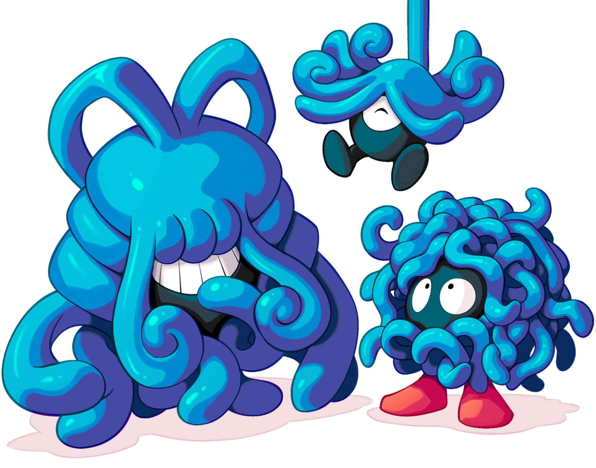 Fan Art Sự Tiến Hóa Của Tangela Hình nền