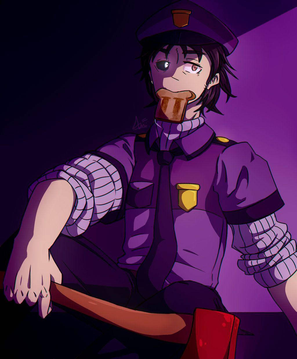 Fanart anime Chàng trai tím FNAF Hình nền