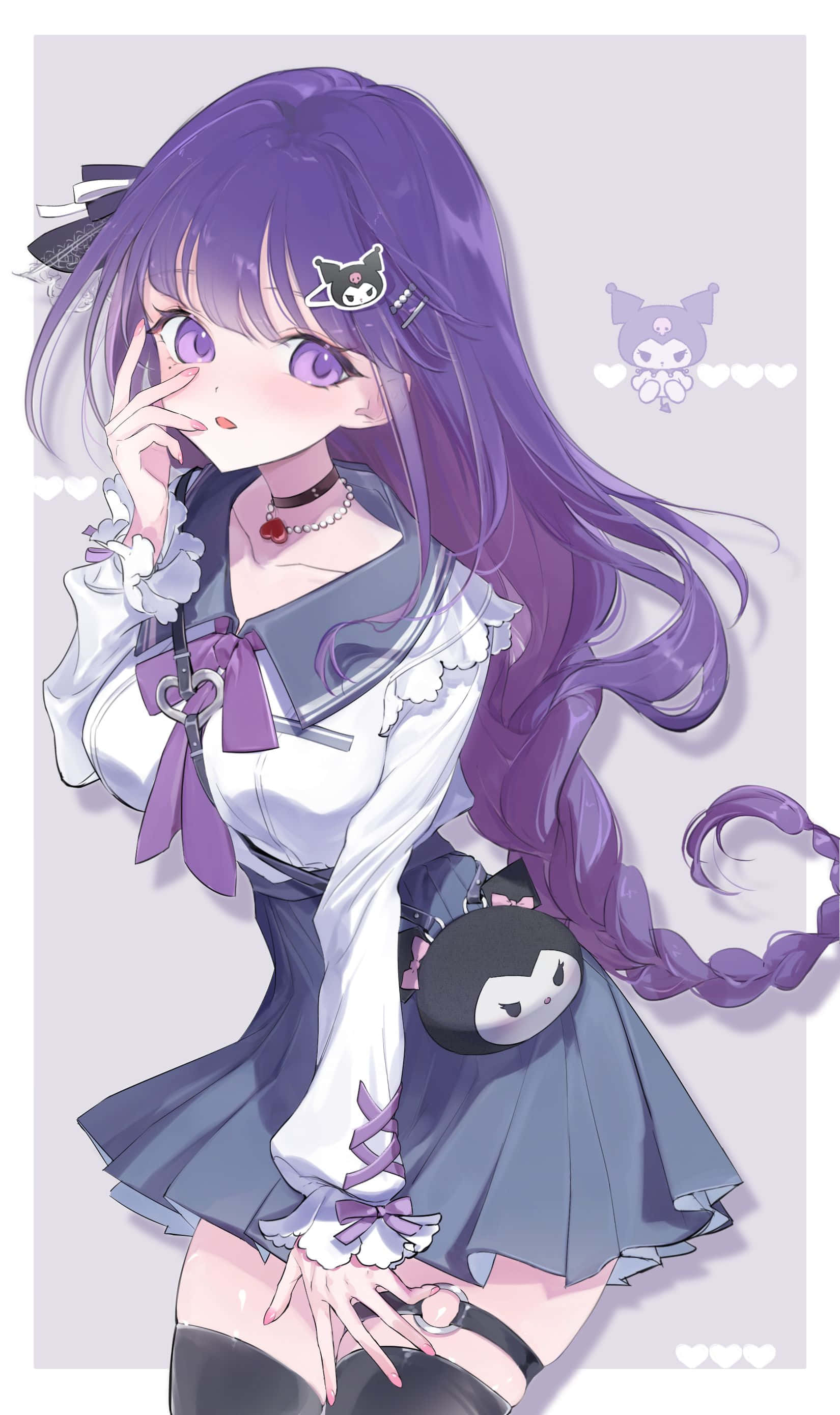 Fanart Kuromi quyến rũ với màu sắc rực rỡ Hình nền