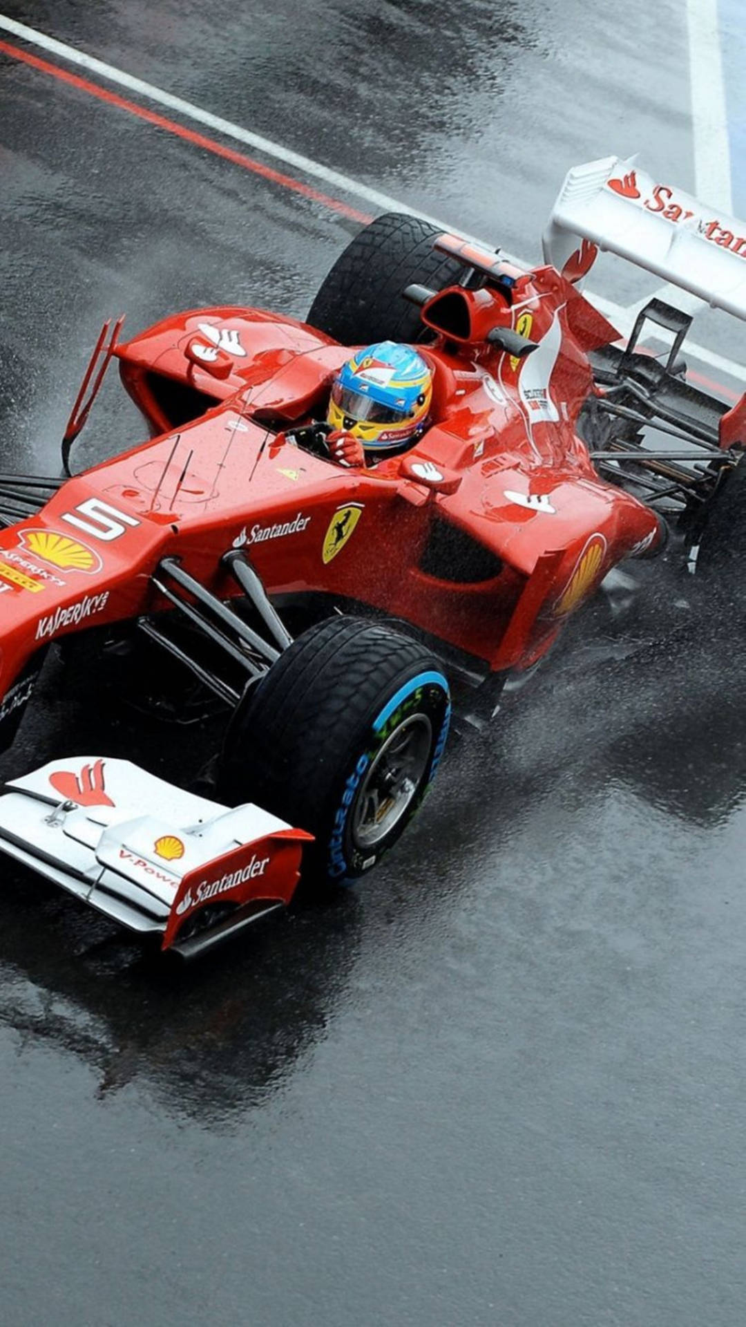Fernando Alonso Trên Điện Thoại Ferrari Đỏ Hình nền