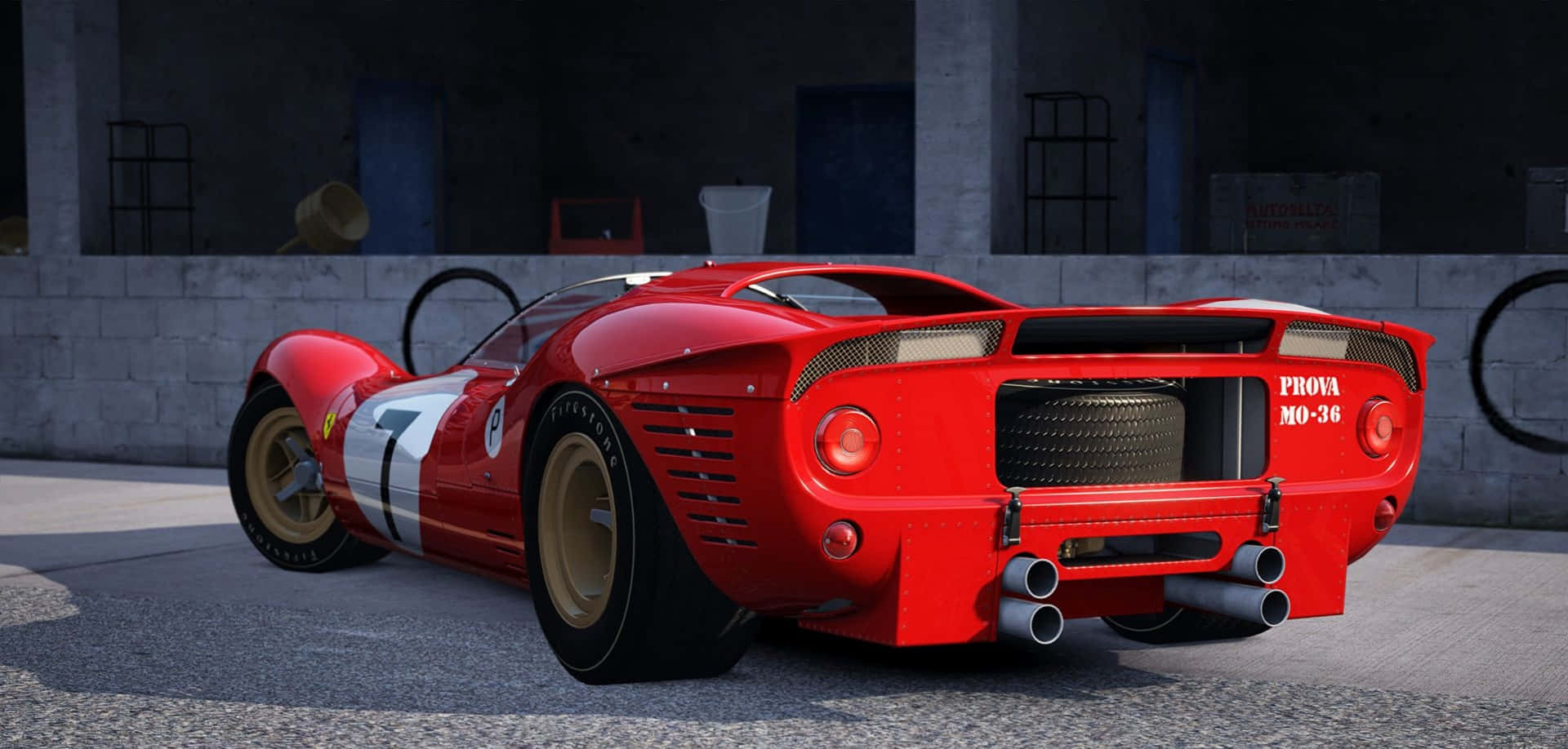 Ferrari 330 Với Bốn Ống Xả Hình nền