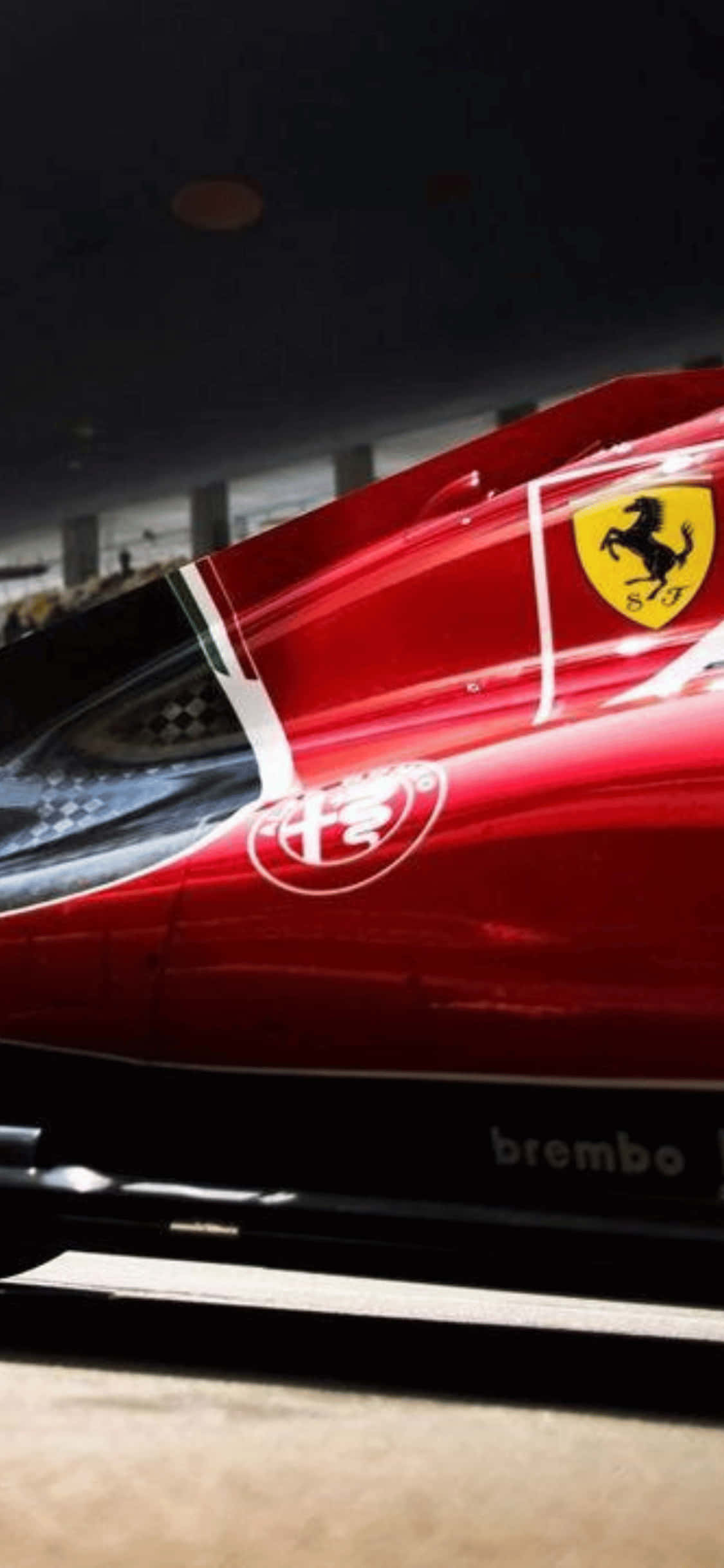 Ferrari In Side iPhone Xs F1 2018 Background Hình nền