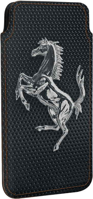 Ferrari Ngựa Chồm Trên Nền Da Hình nền
