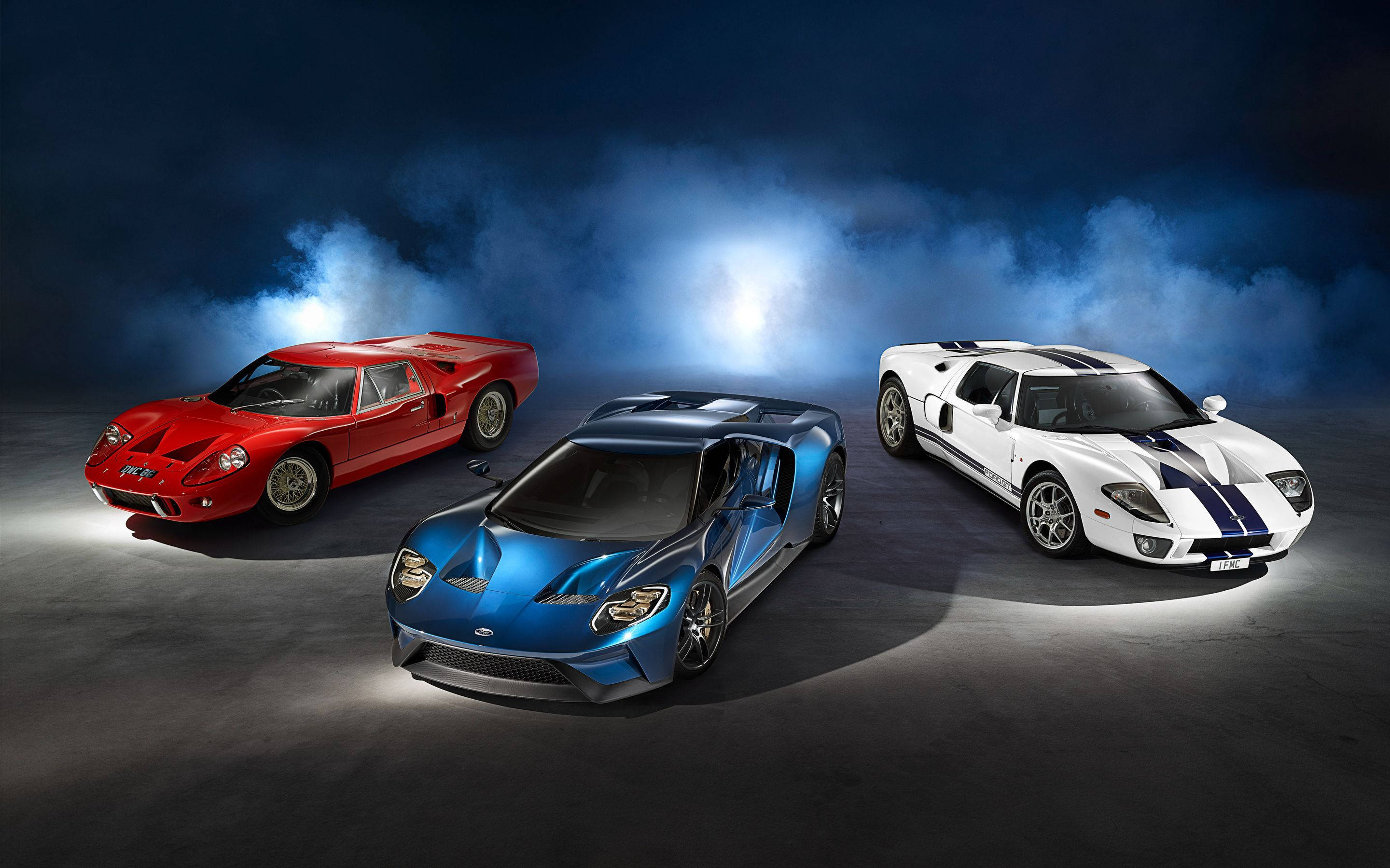 Ford GT Đỏ, Xanh Dương Và Trắng Hình nền