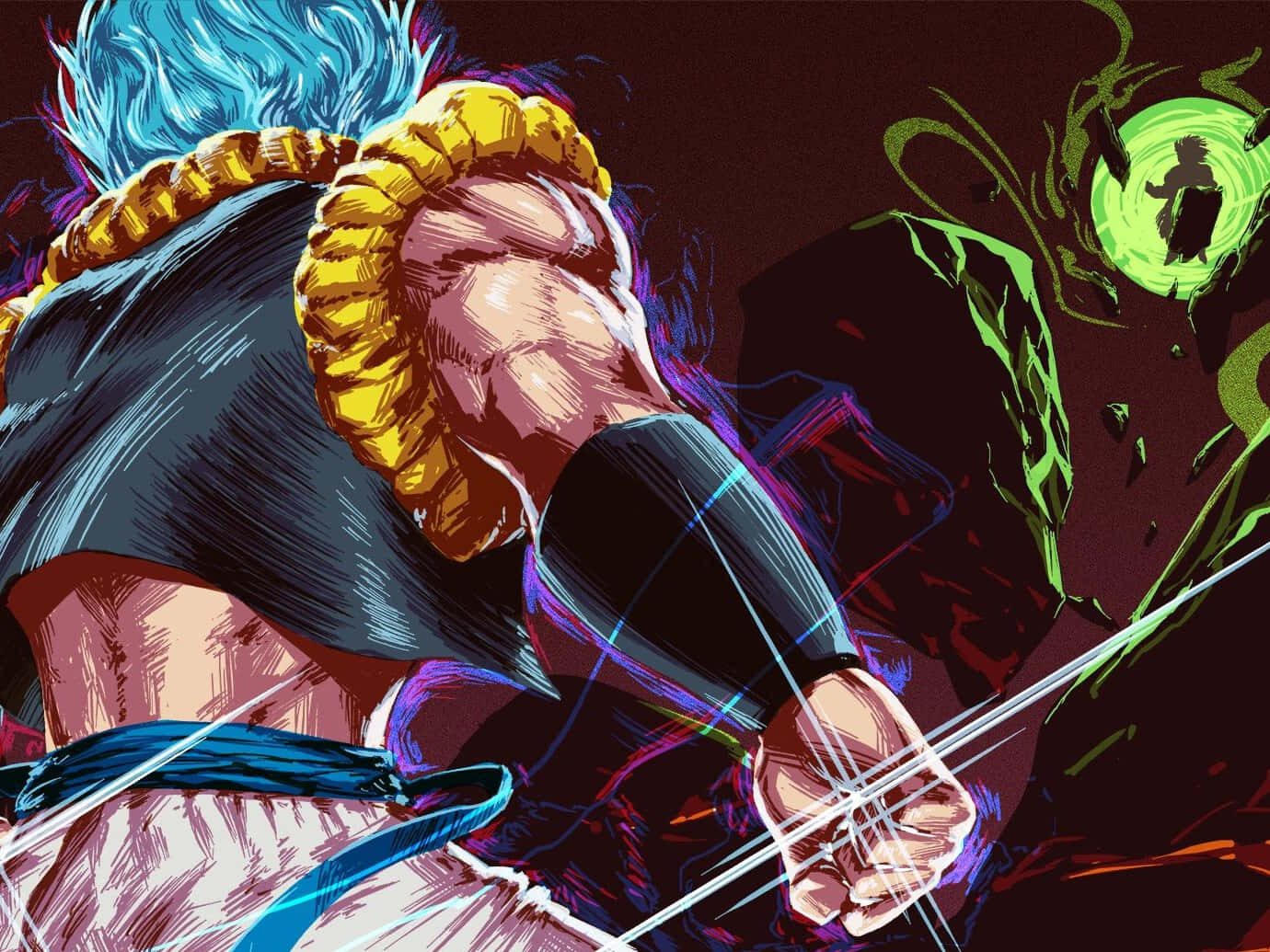 Frieza và Goku chiến đấu chống lại Broly trong pha hành động gay cấn của Dragon Ball Super: Broly Hình nền