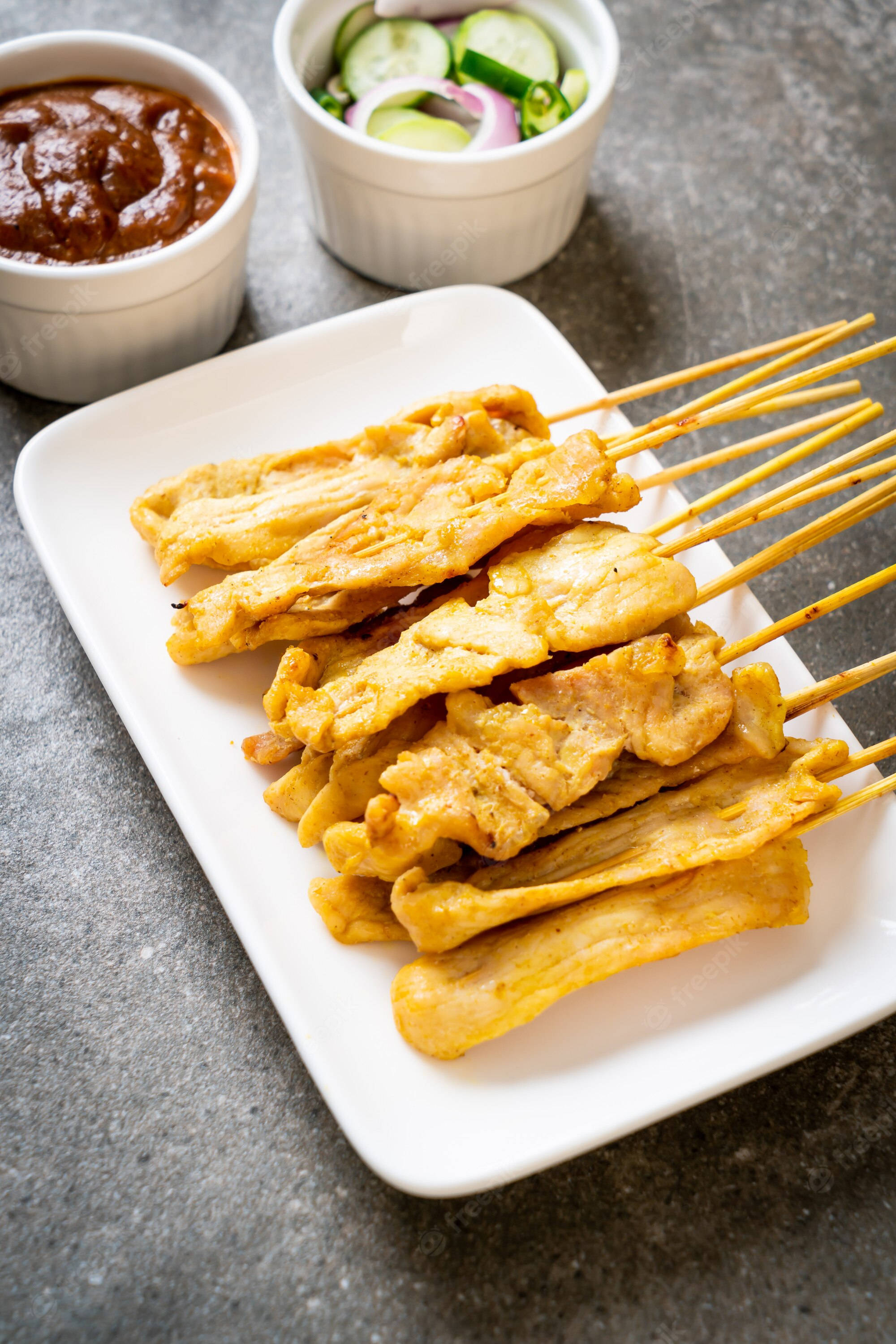Gà Satay ngon tuyệt - Hương vị Đông Nam Á Hình nền