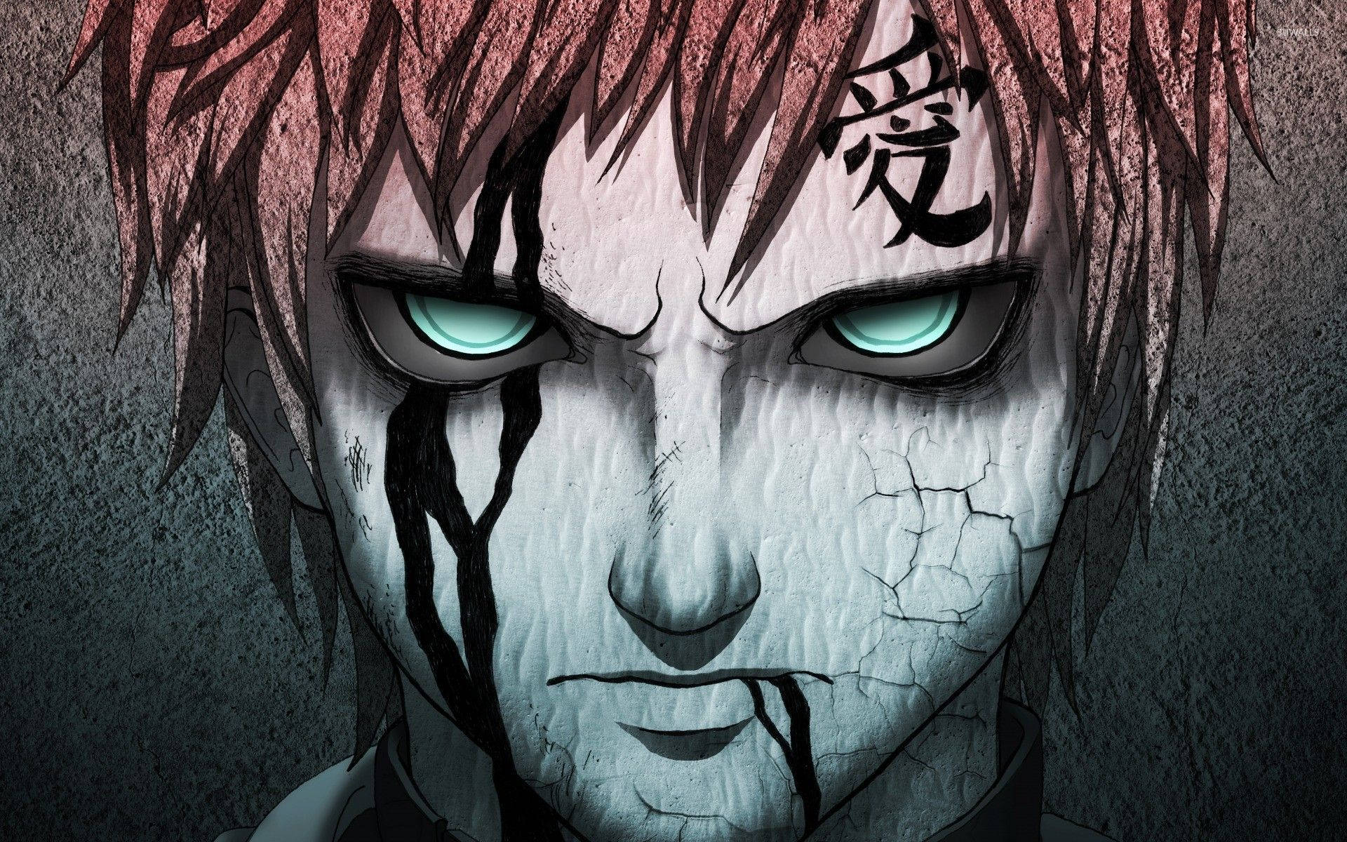 Hình ảnh Gaara trong anime Naruto Shippuden làm hình nền máy tính.