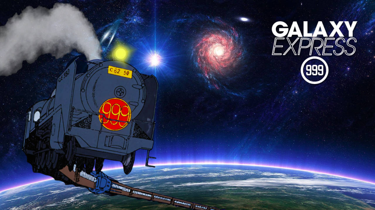 Galaxy Express 999 đi ngang qua Trái Đất Hình nền