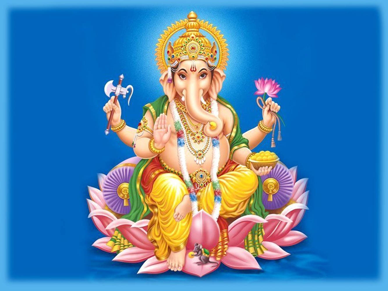 Ganesh Desktop Hồng Sen Ngai Tranh Nghệ Thuật Hình nền