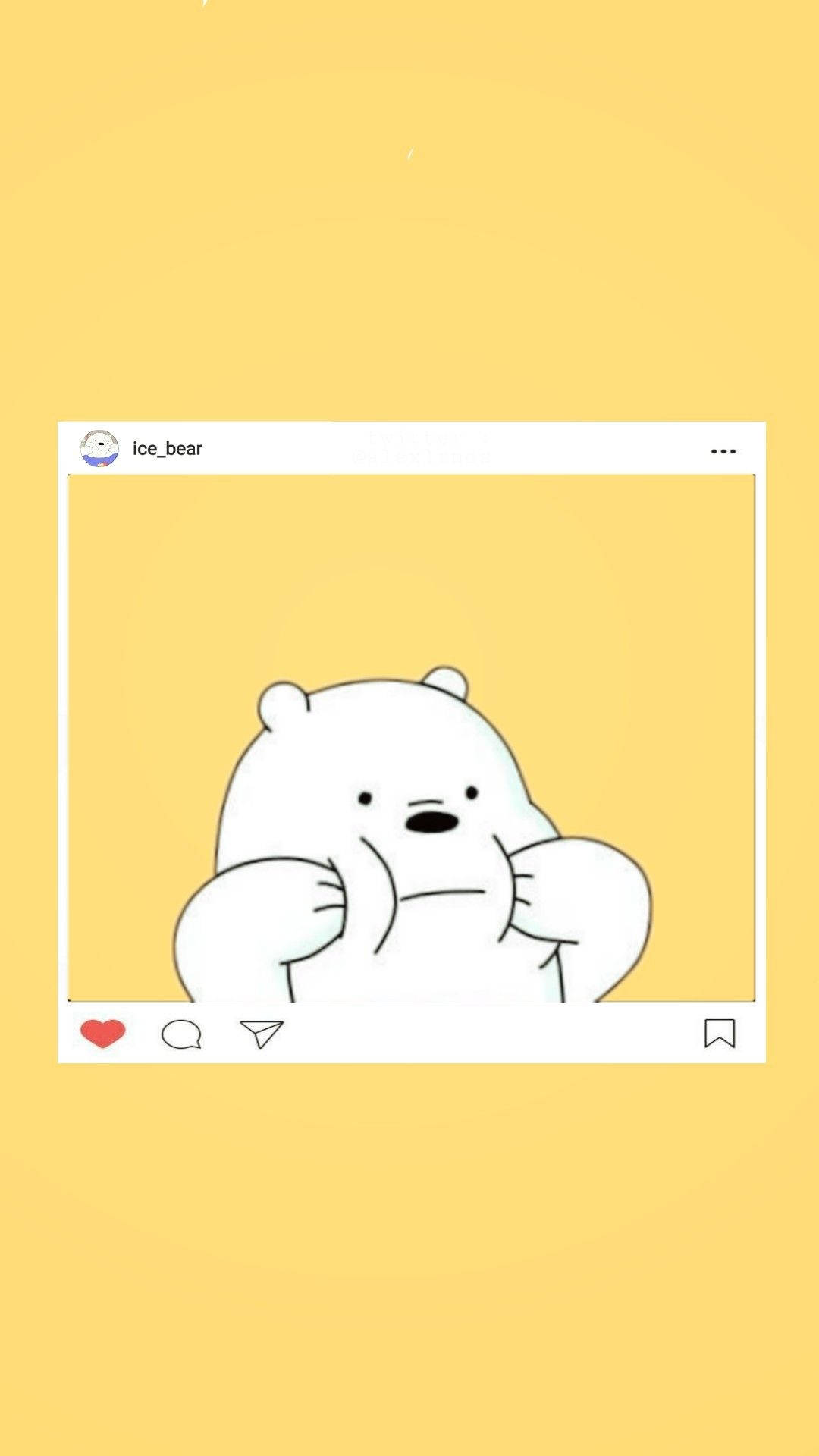 Gấu Băng Hoạt Hình Dạng Bài Đăng Instagram Hình nền