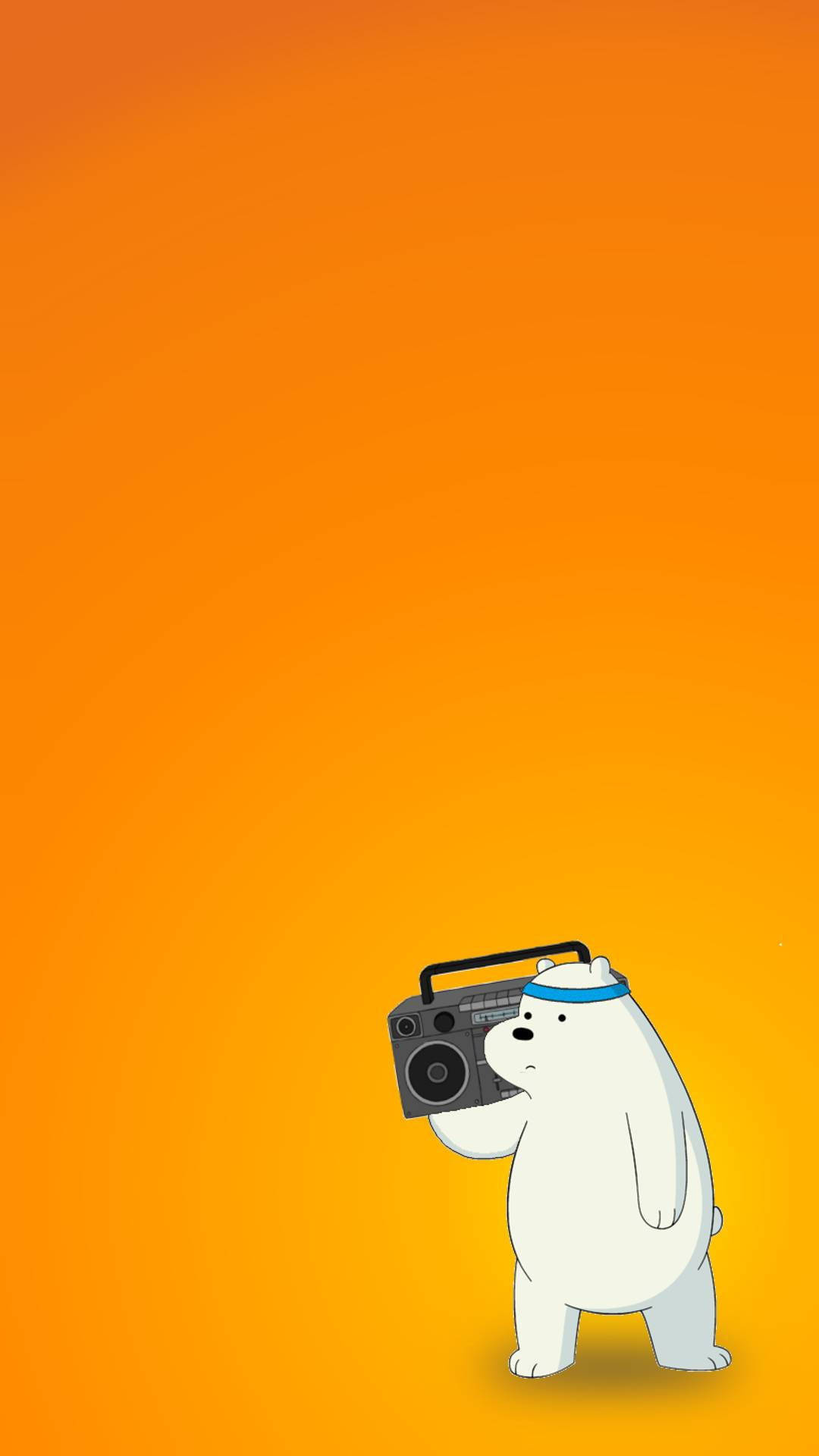 Gấu Băng We Bare Bears Boombox Cam Thẩm Mỹ Hình nền