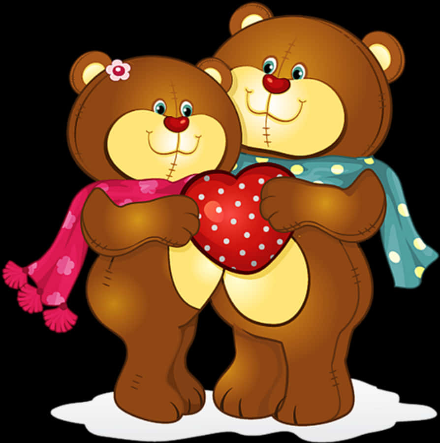 Gấu Bông Ôm Trái Tim Hình nền