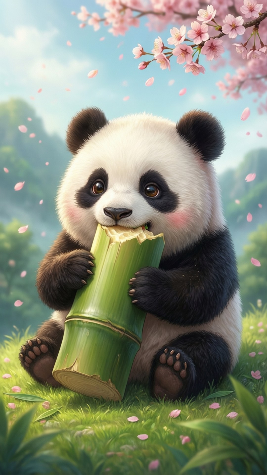 Gấu trúc ăn tre Hình nền