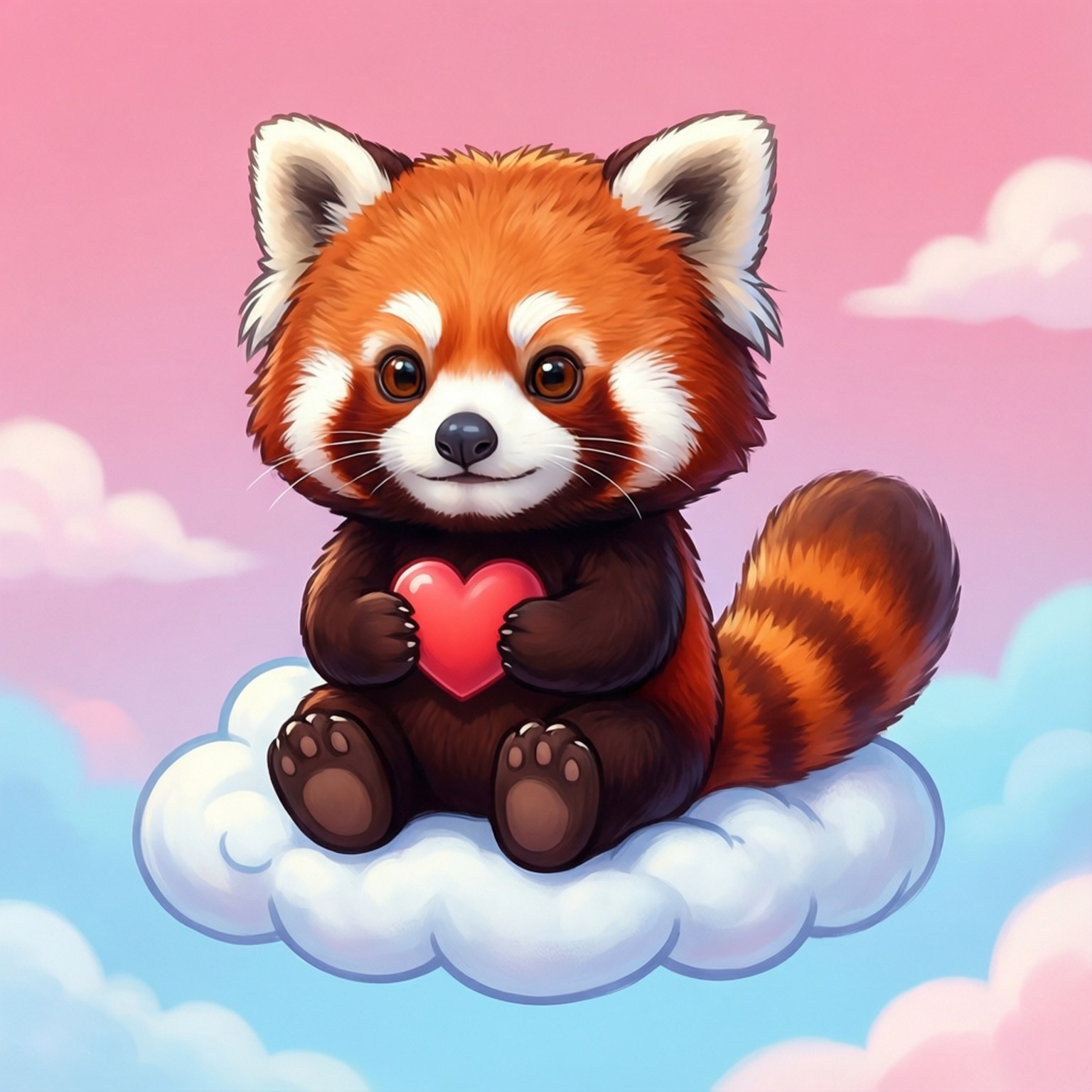 Gấu Trúc Đỏ Chibi Hình nền
