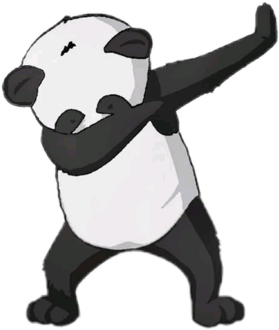 Gấu trúc hoạt hình đang nhảy dab Hình nền