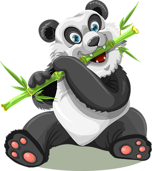Gấu Trúc Vui Vẻ Ăn Tre Hình nền