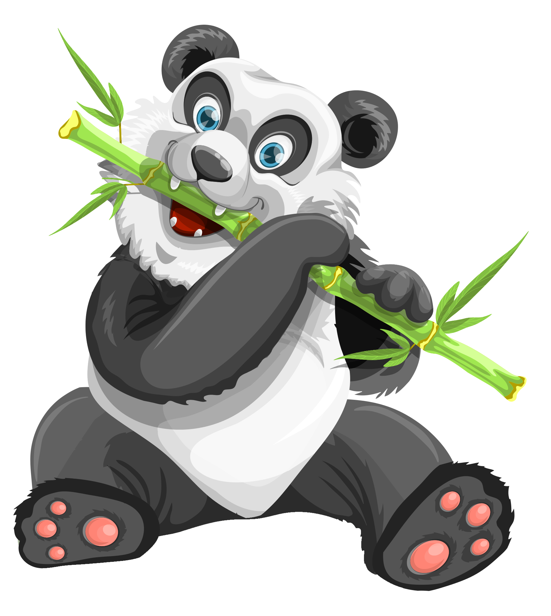 Gấu trúc vui vẻ ăn tre Hình nền