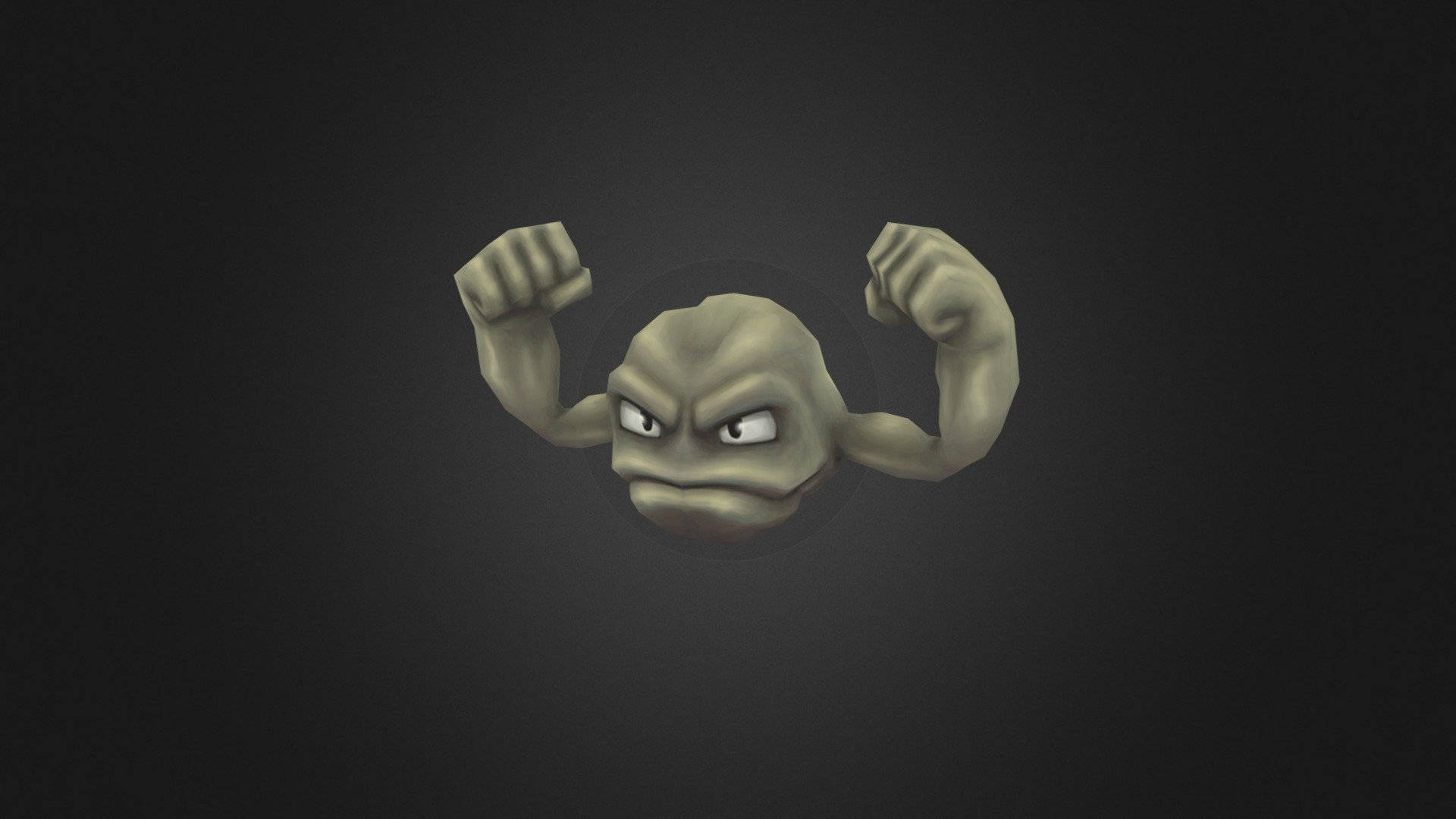 Geodude chân thực trên nền đen Hình nền