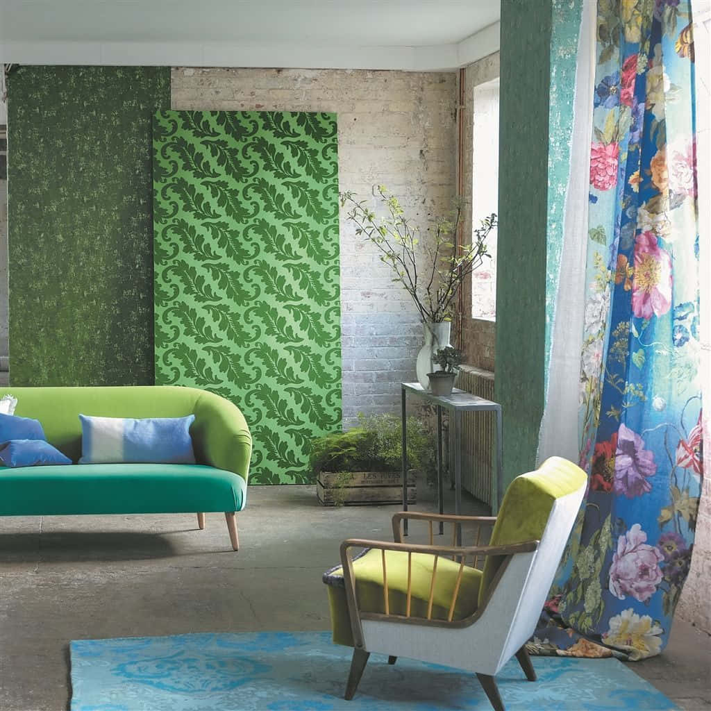 Ghế Sofa Màu Đỏ Trong Phòng Khách Hiện Đại Hình nền
