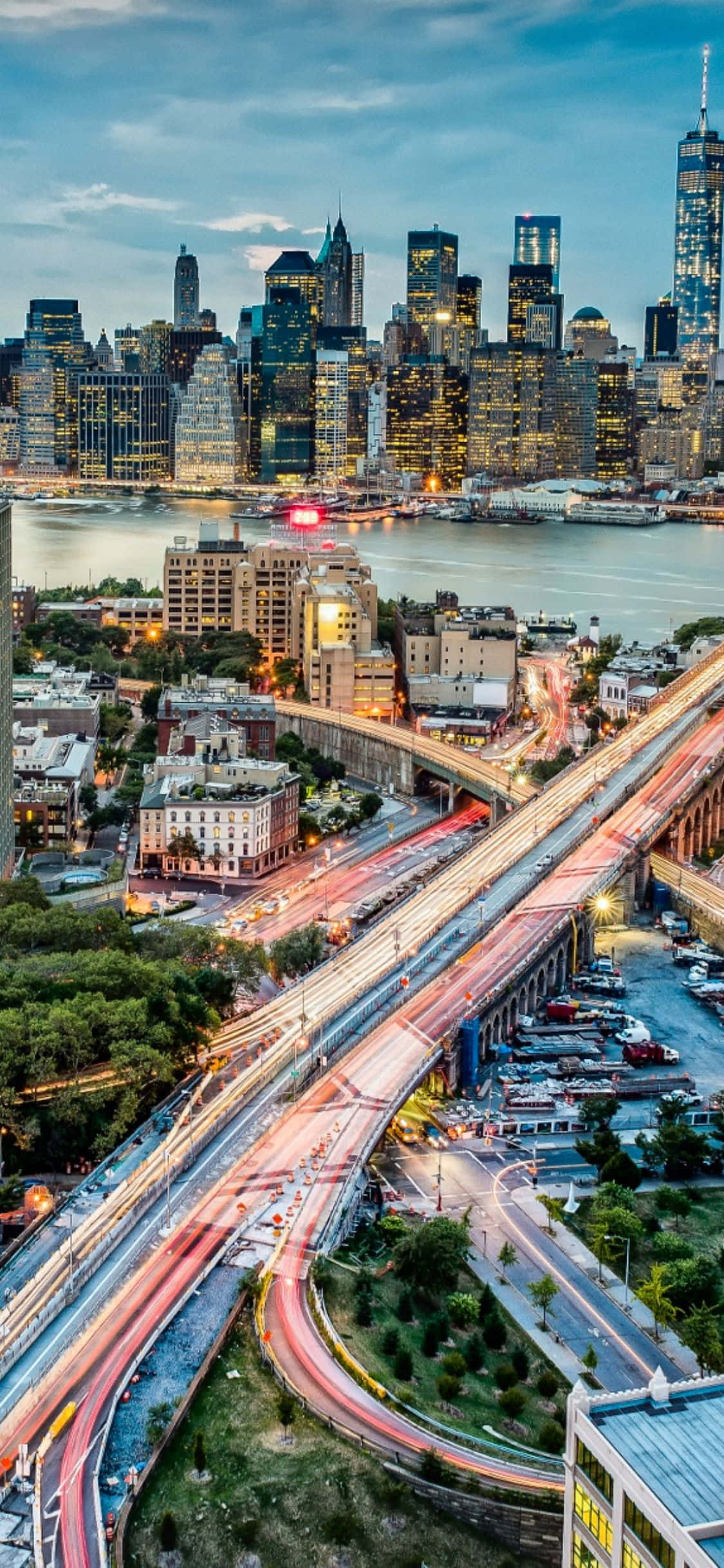 Ghi lại ánh đèn rực rỡ của thành phố New York bằng iPhone X Hình nền