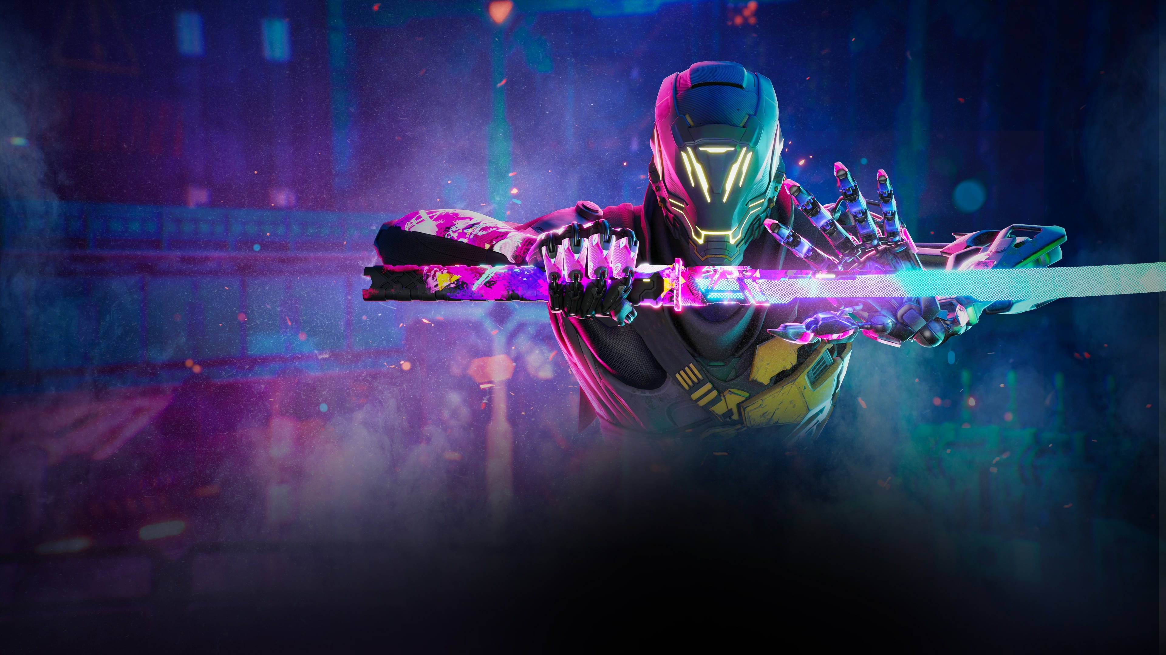 Ghostrunner Với Thanh Kiếm 1920 X 1080 Gaming Hình nền