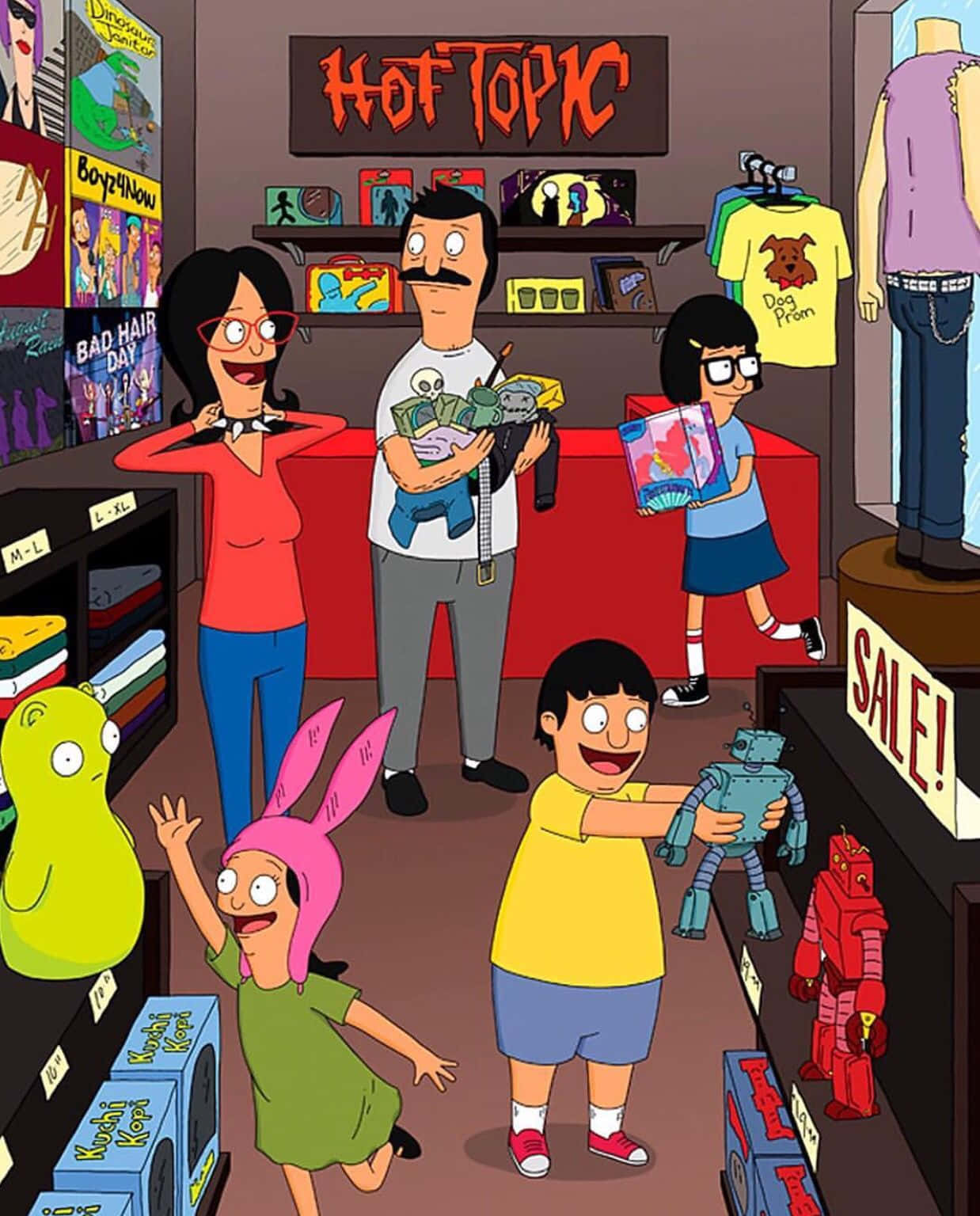 Gia đình vui vẻ tại Bob’s Burgers Hình nền