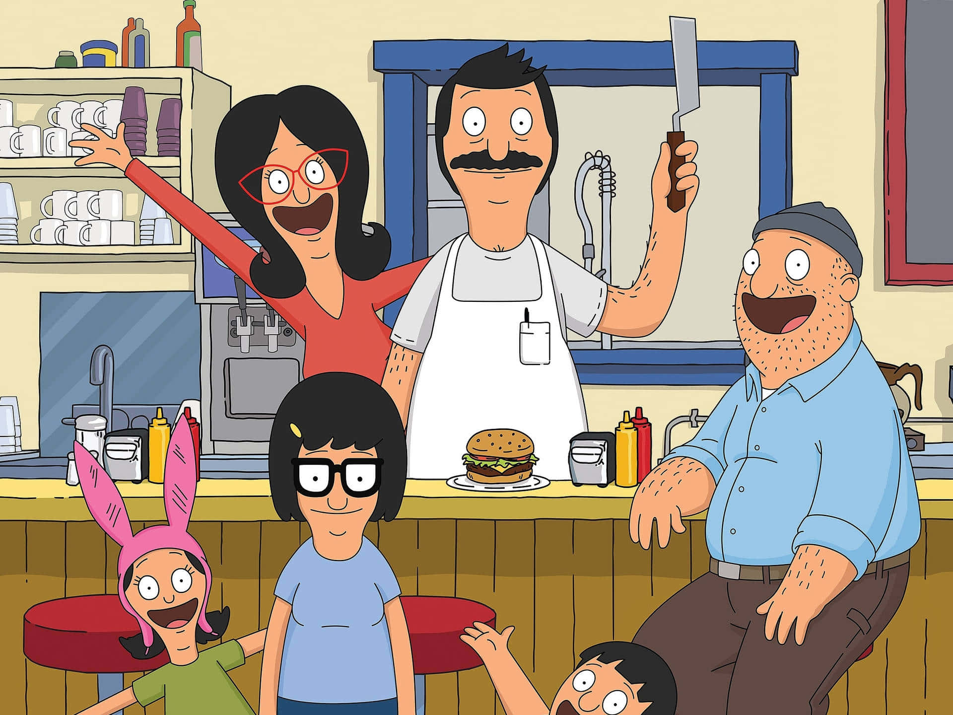 Gia đình Belcher với phông nền Teddy Bob's Burgers Hình nền