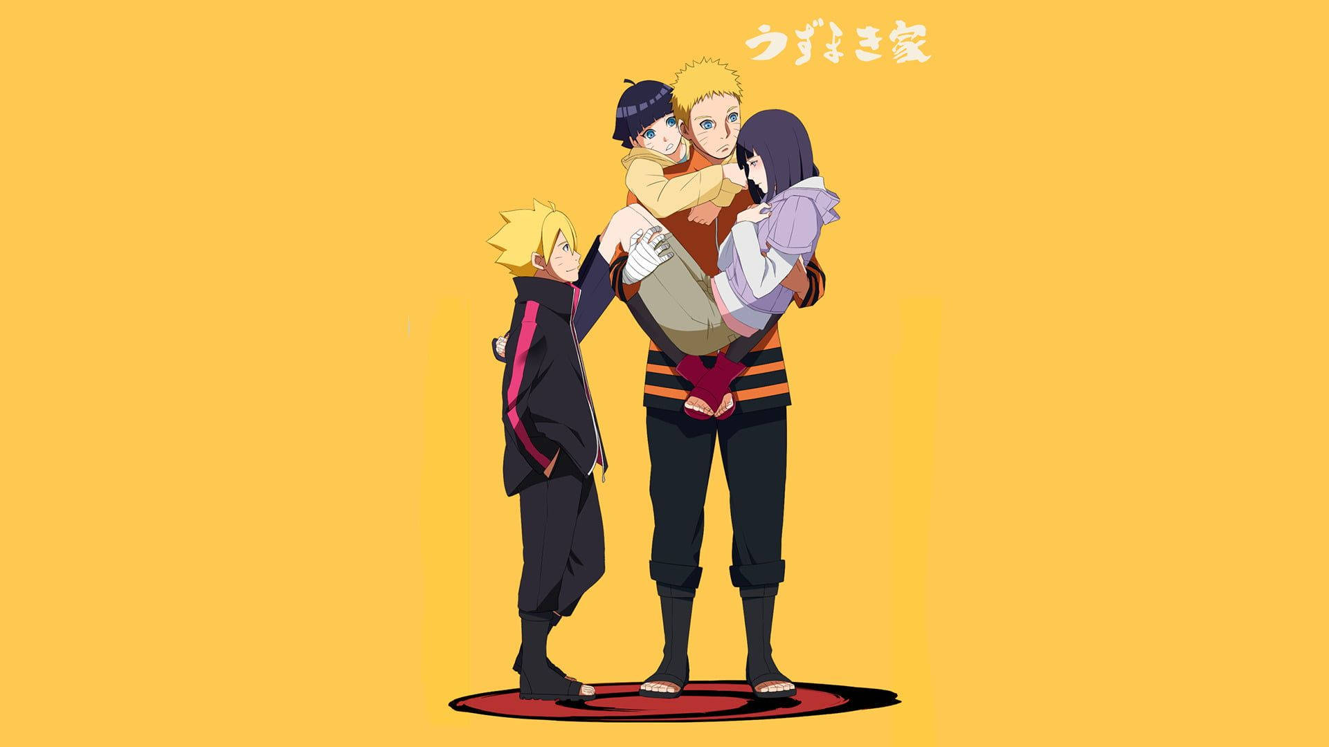 Gia đình Naruto và Hinata Hình nền