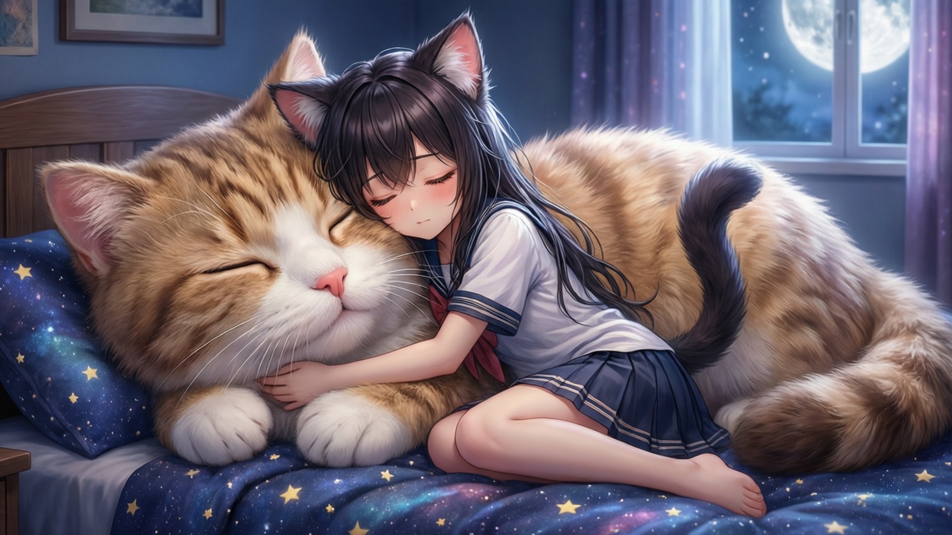 Giấc Mơ Mèo Gái Hình nền