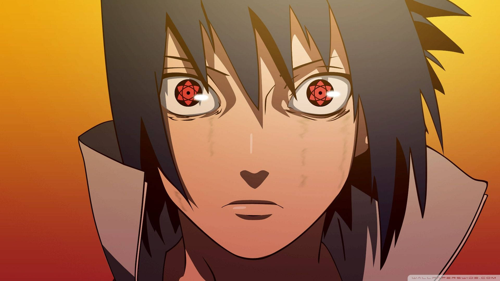 Hình nền Sasuke Uchiha khoe khả năng Mangekyou Sharingan.